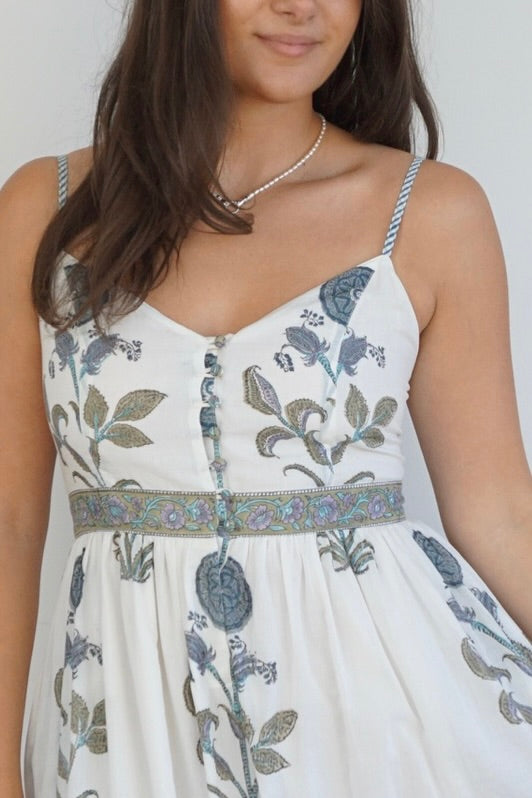 NIBI MTK Ren Maxi Dress - Blue Vine