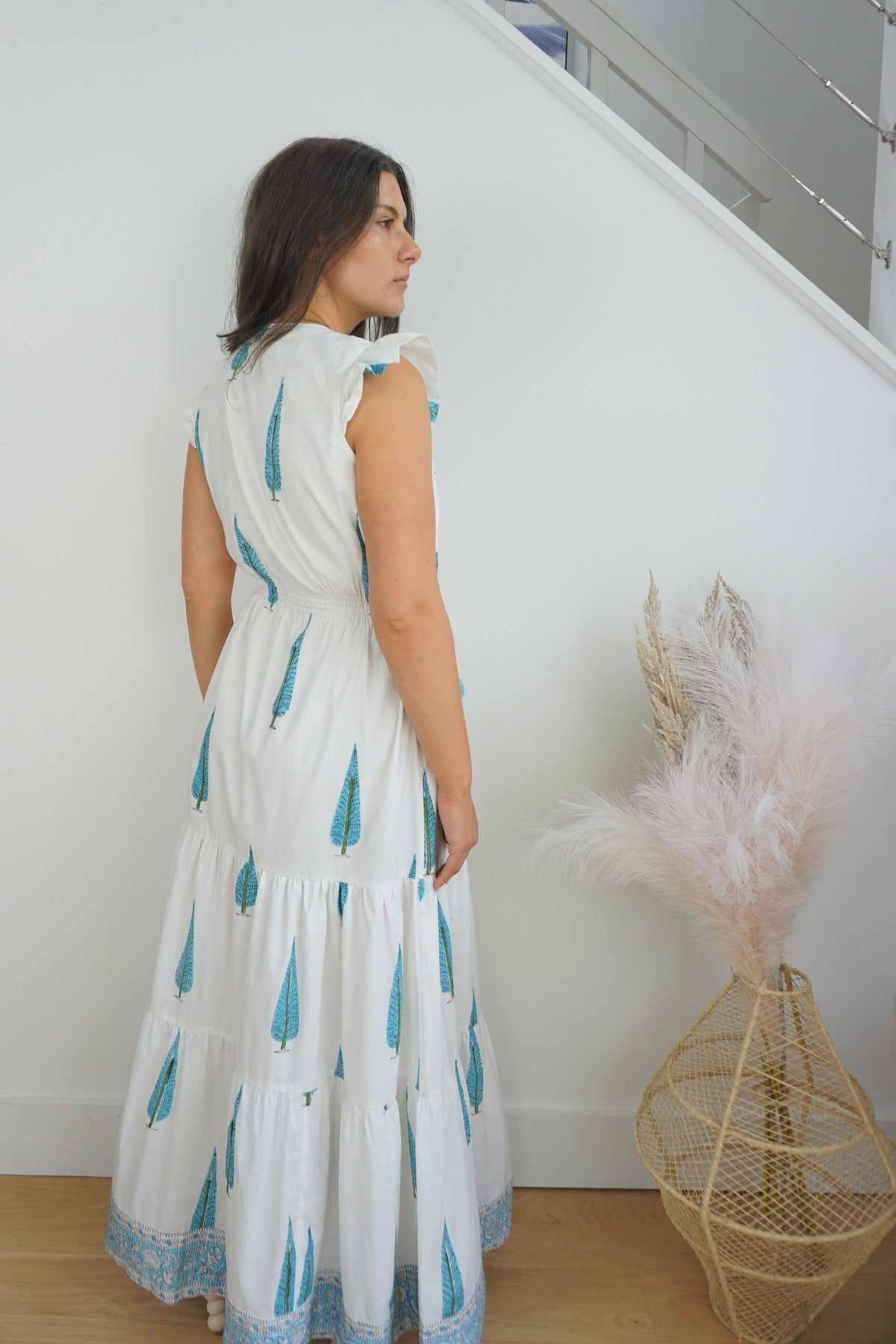 NIBI MTK Capri Maxi Dress - Blue Tree