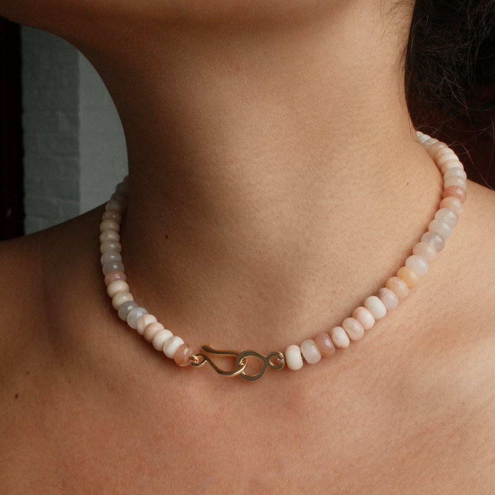 Sarah Pink Aventurine Necklace - Gold