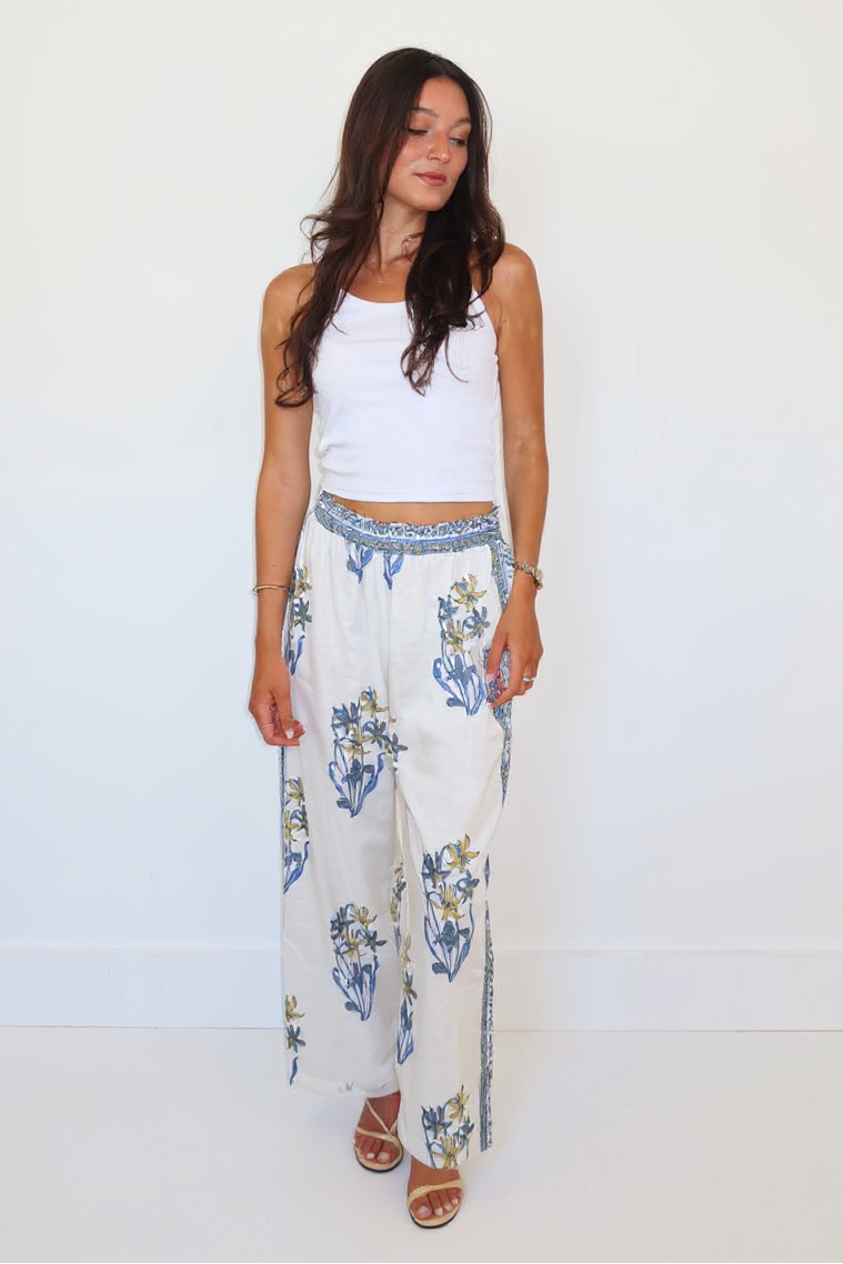 Debbie Beach Pant in Blue Lily