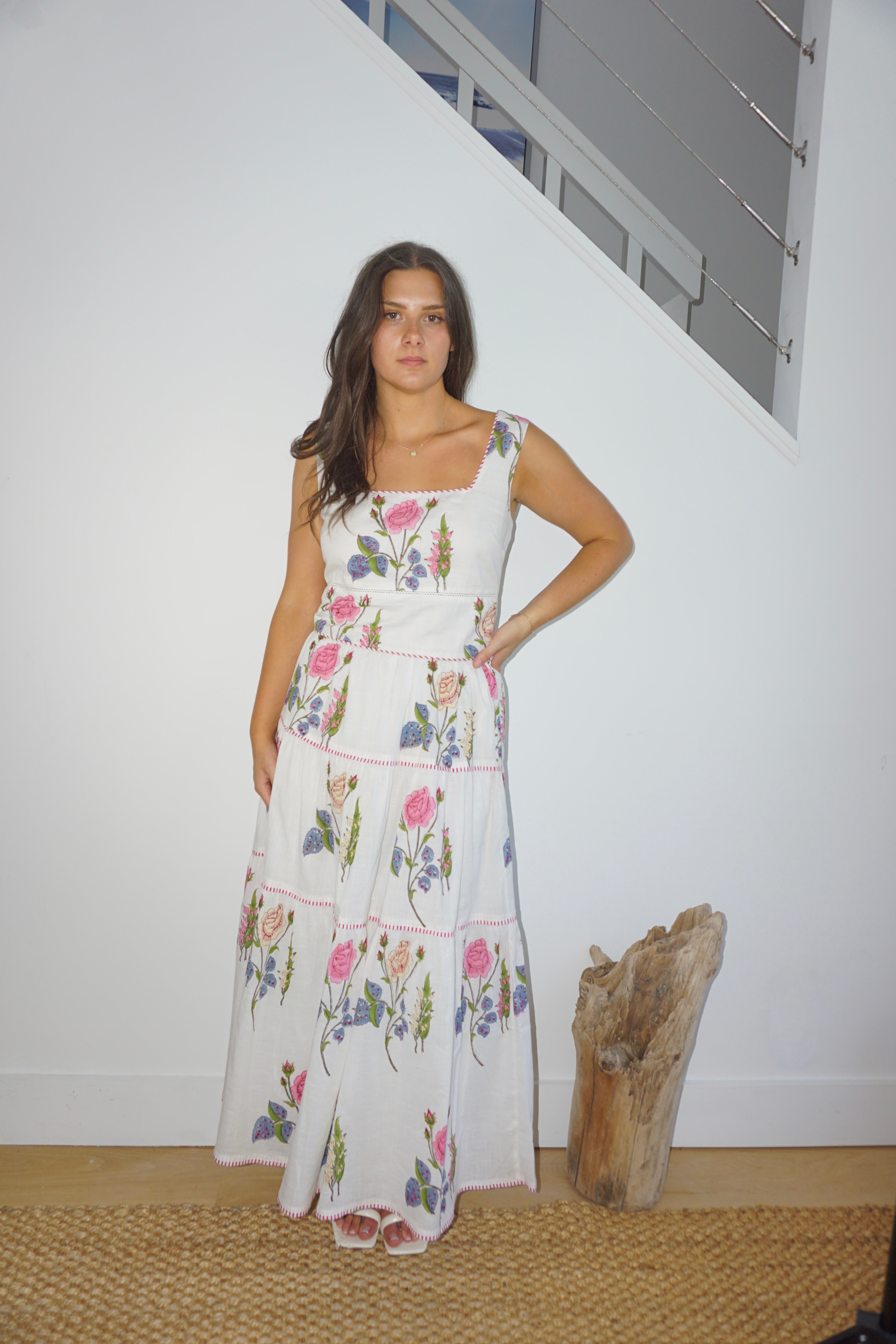 NIBI MTK Drue Tiered Skirt - Multi Rosette