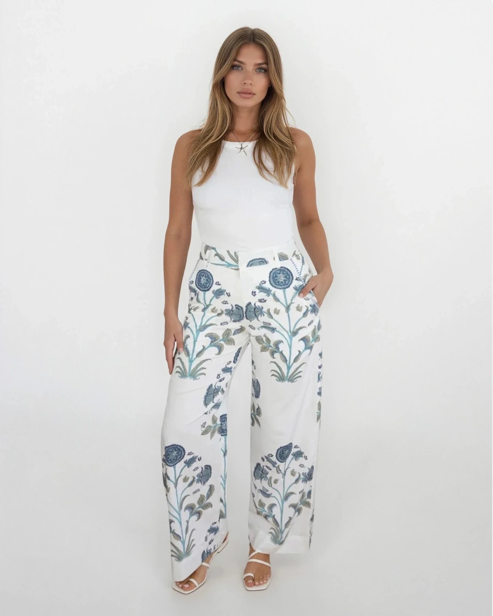 Edison Pant in BLUE VINE