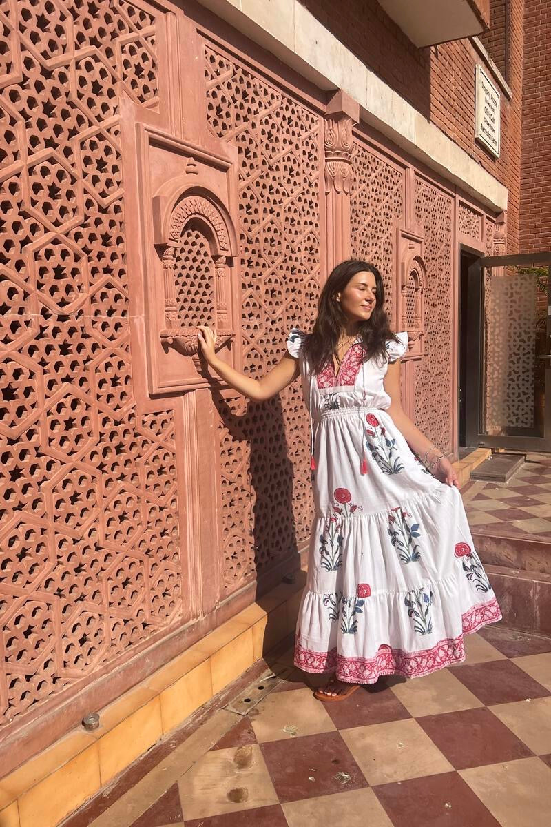 NIBI MTK Capri Maxi Dress - Red Floral