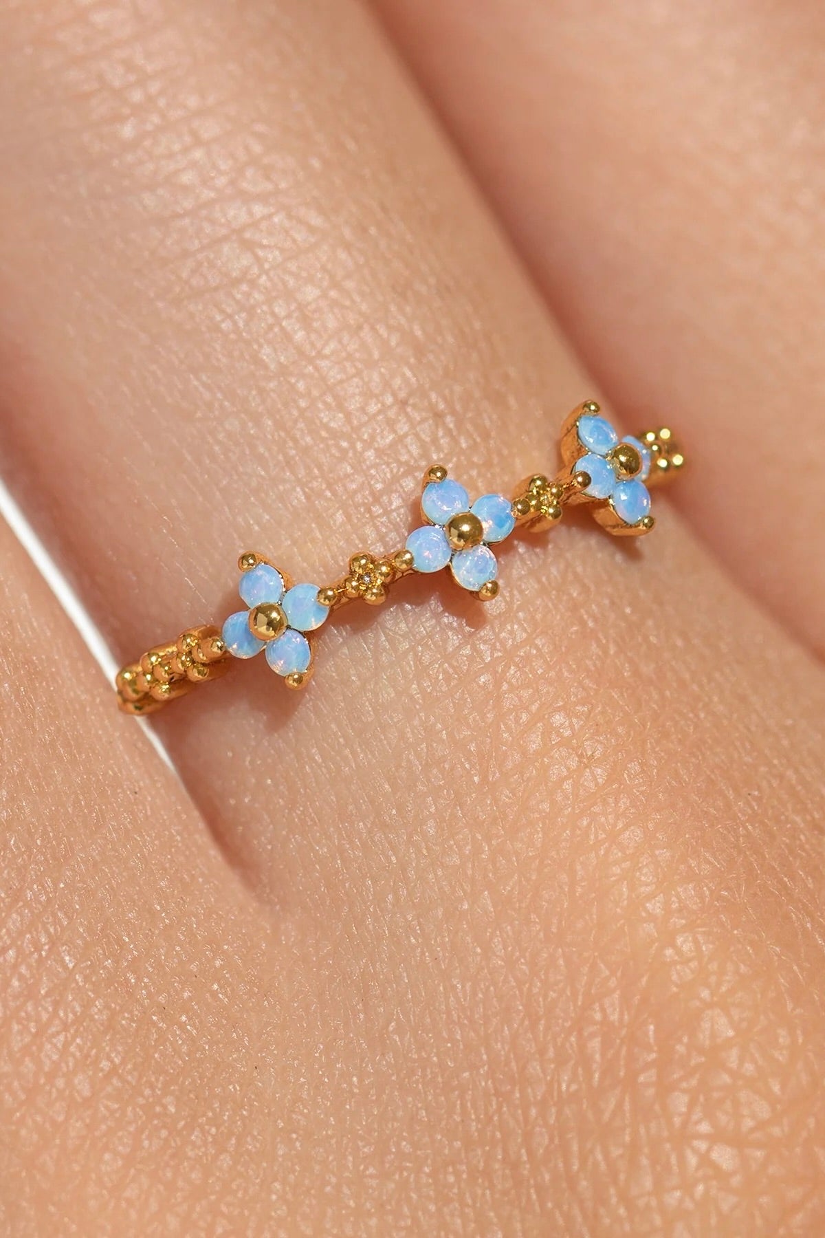Girls Crew Blue Blossom Love Ring