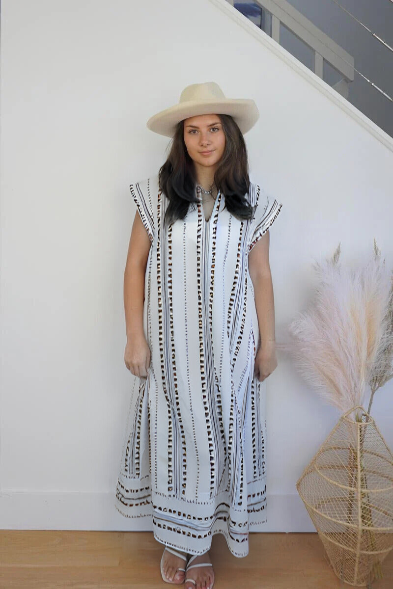 NIBI MTK Josie Maxi Dress - Black/Cream