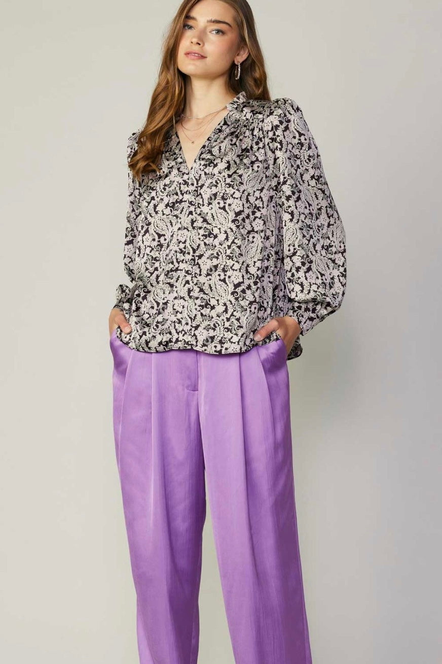 Current Air Jackie Paisley Blouse