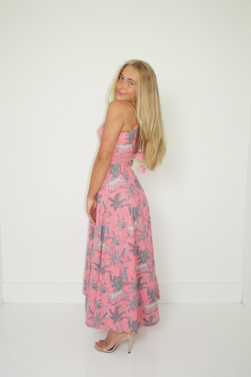 Isabella Dress in Ikat Safari
