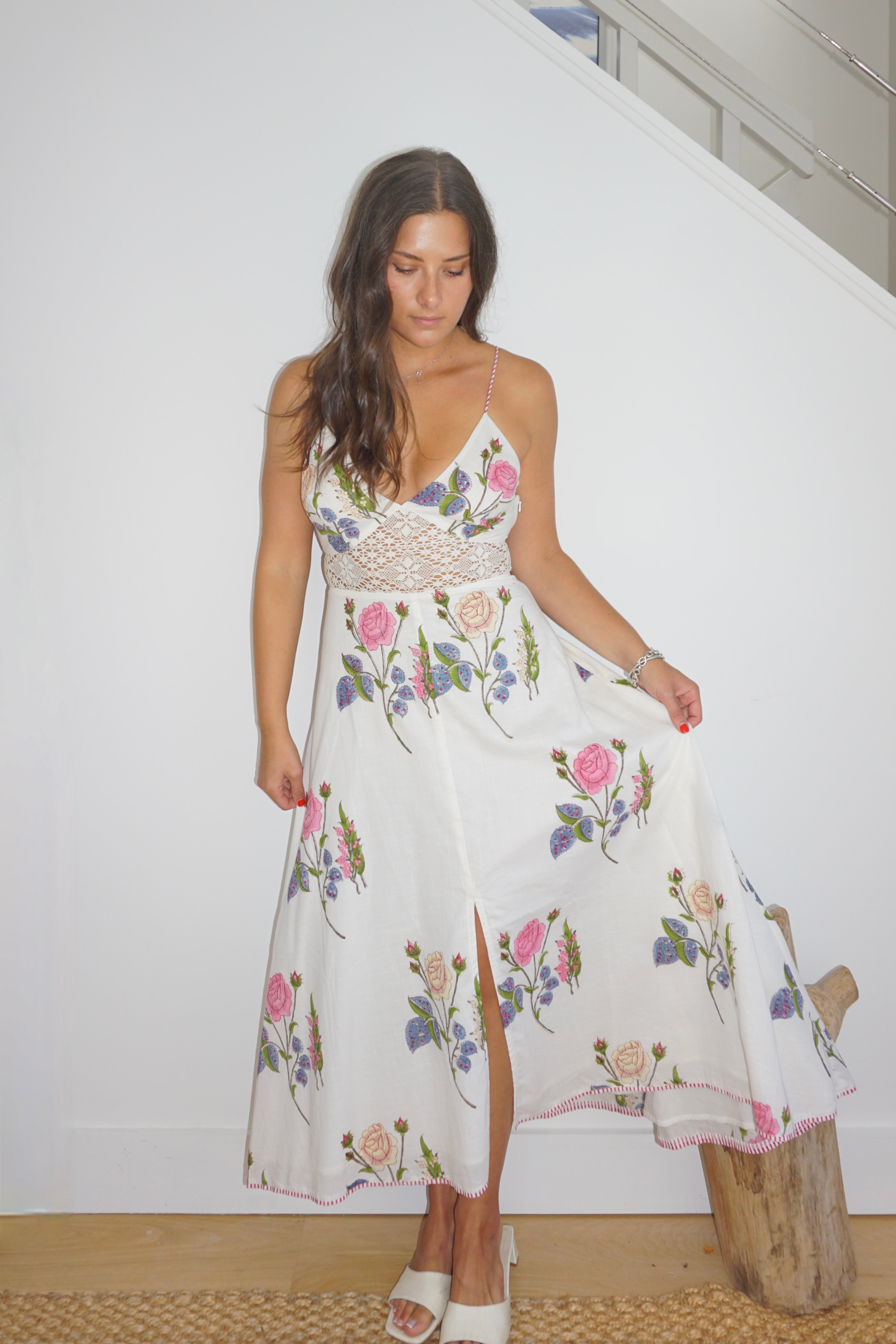 NIBI MTK Isabella Maxi Dress - Multi Rosette