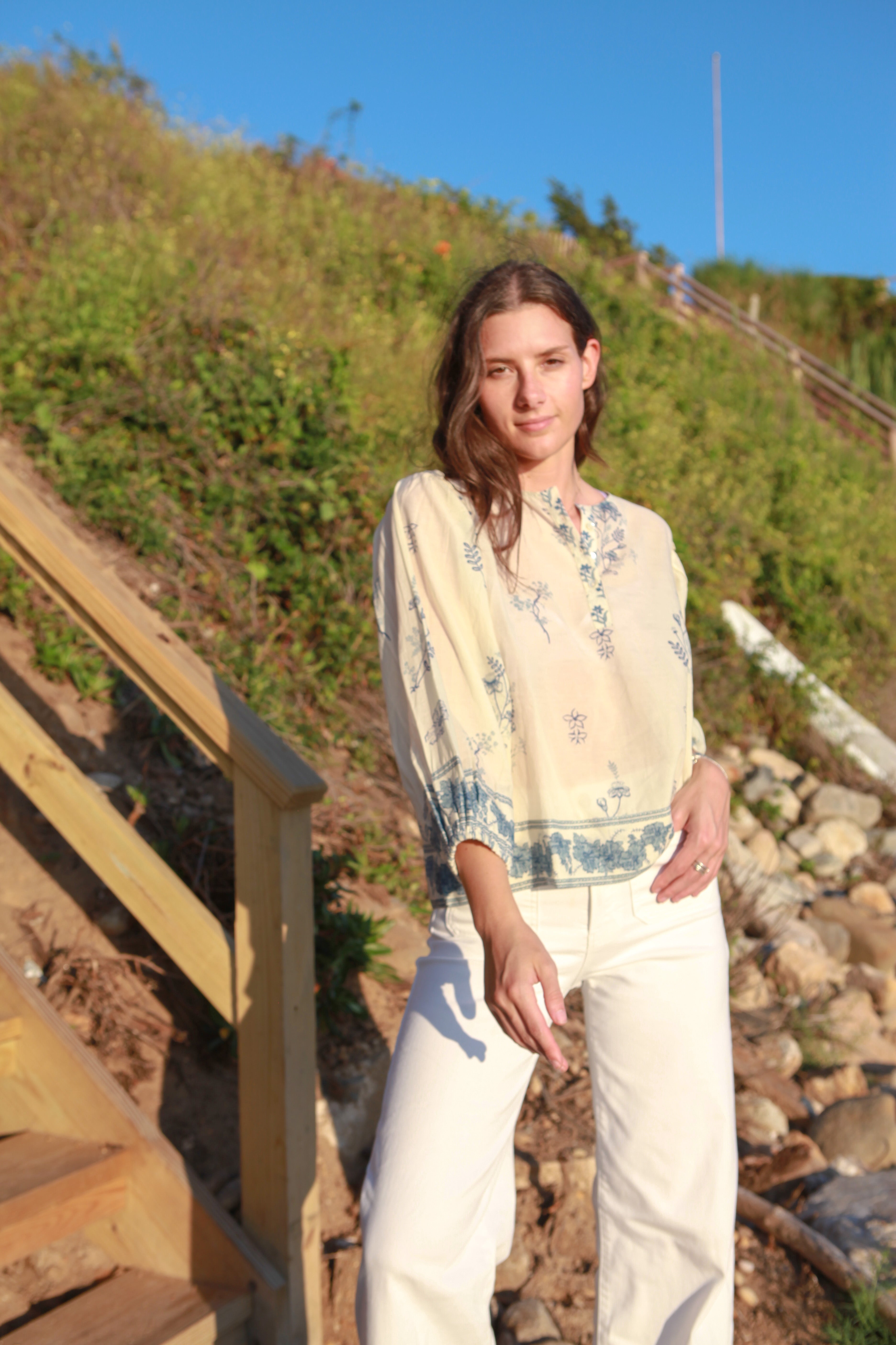 Jolie Top in Sea Spray Floral