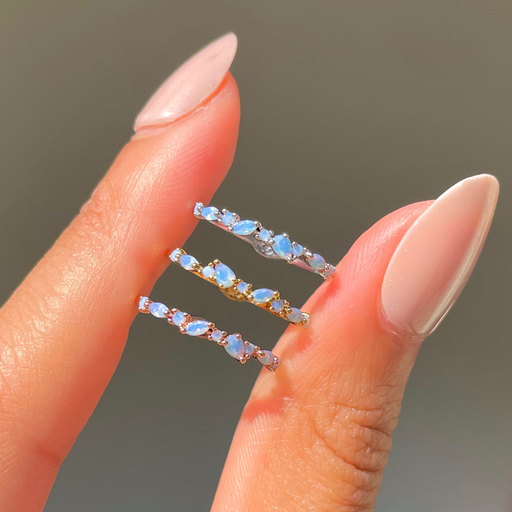 Blue Lily Ring - Gold