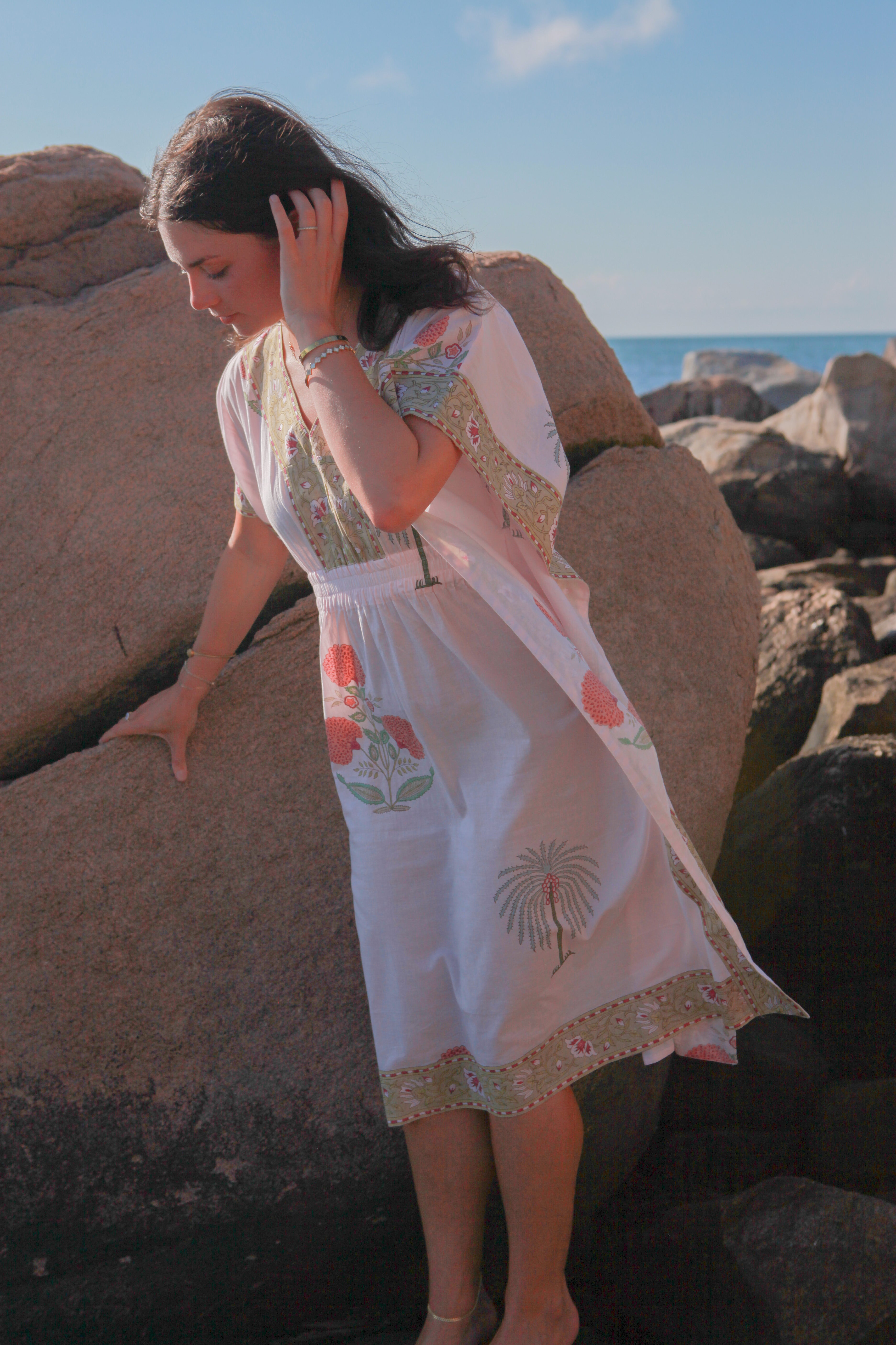 Santorini Kaftan in Montauk Floral