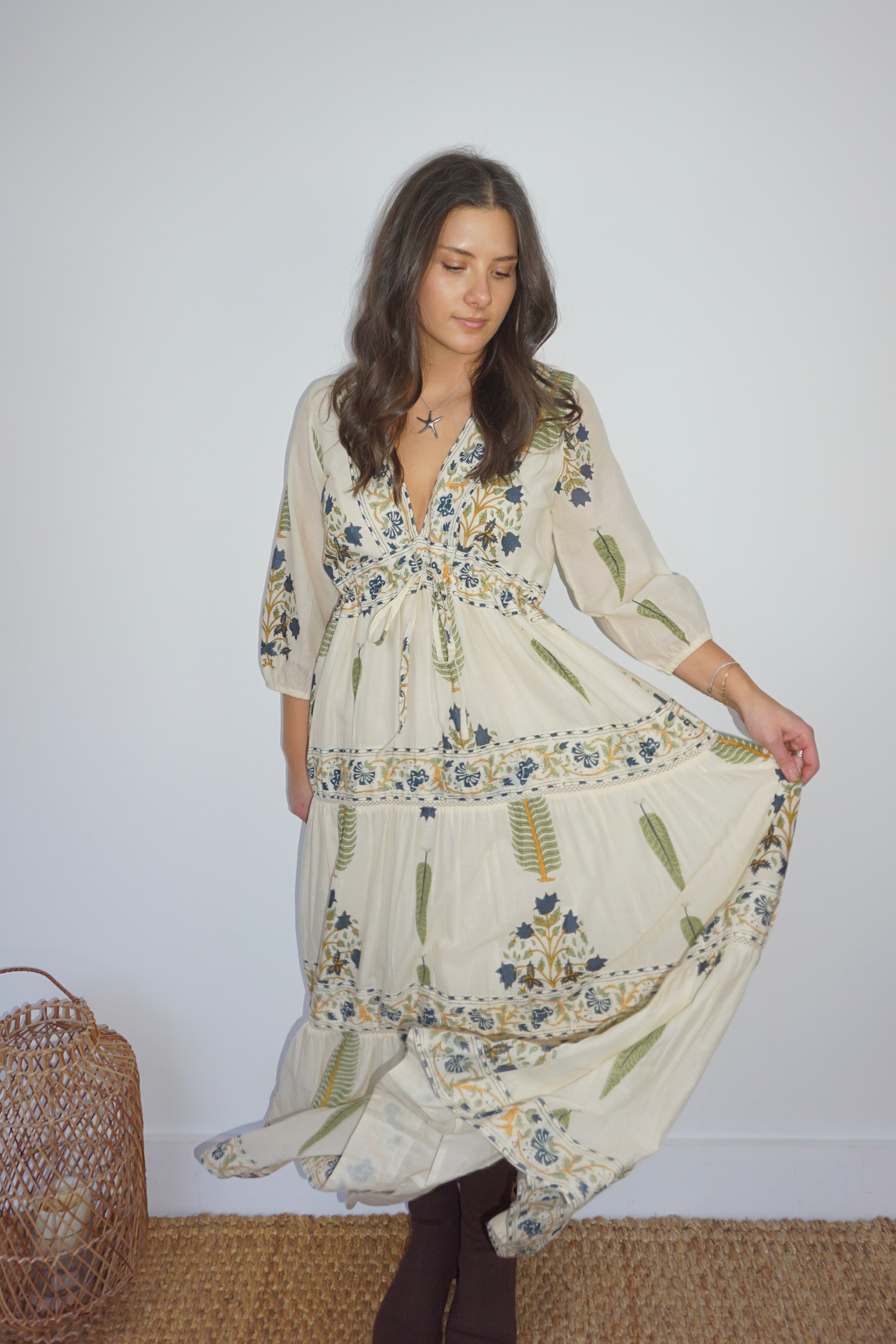 Orley Dress in Navy Victorian