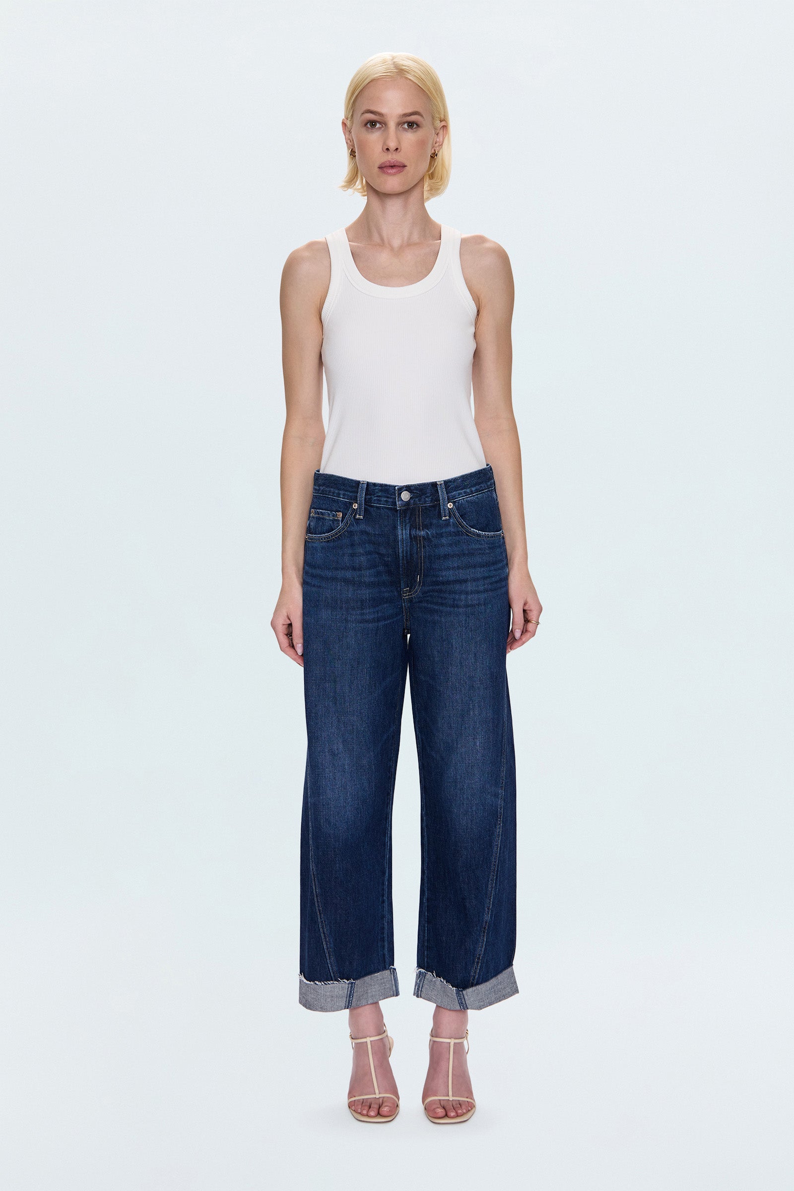 Kacey Mid Rise Cuffed Jean