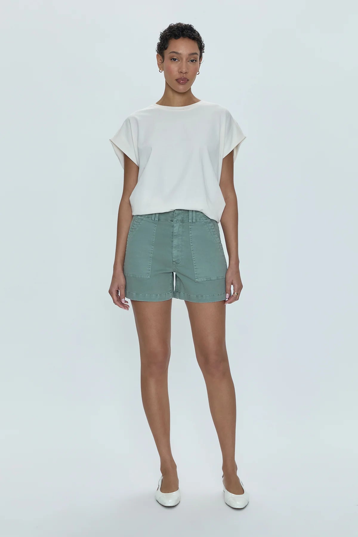 Marissa High Rise Utility Short - Bluff