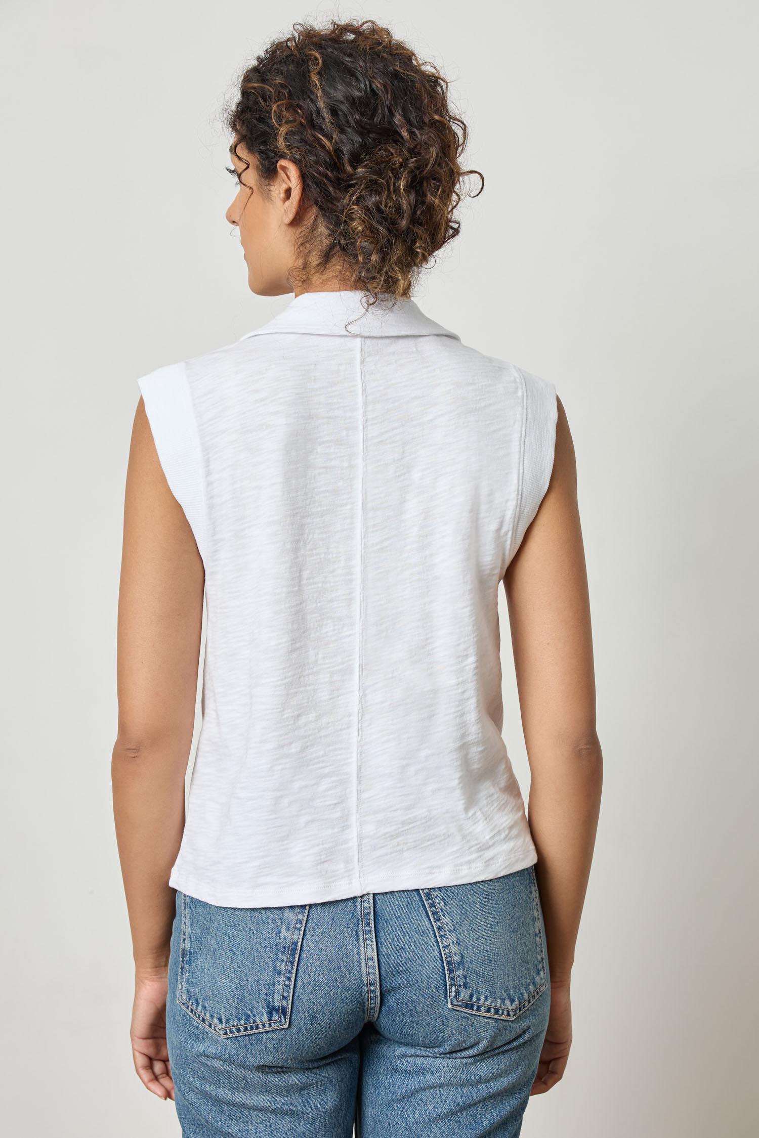 Lilla P Cap Sleeve Polo - White