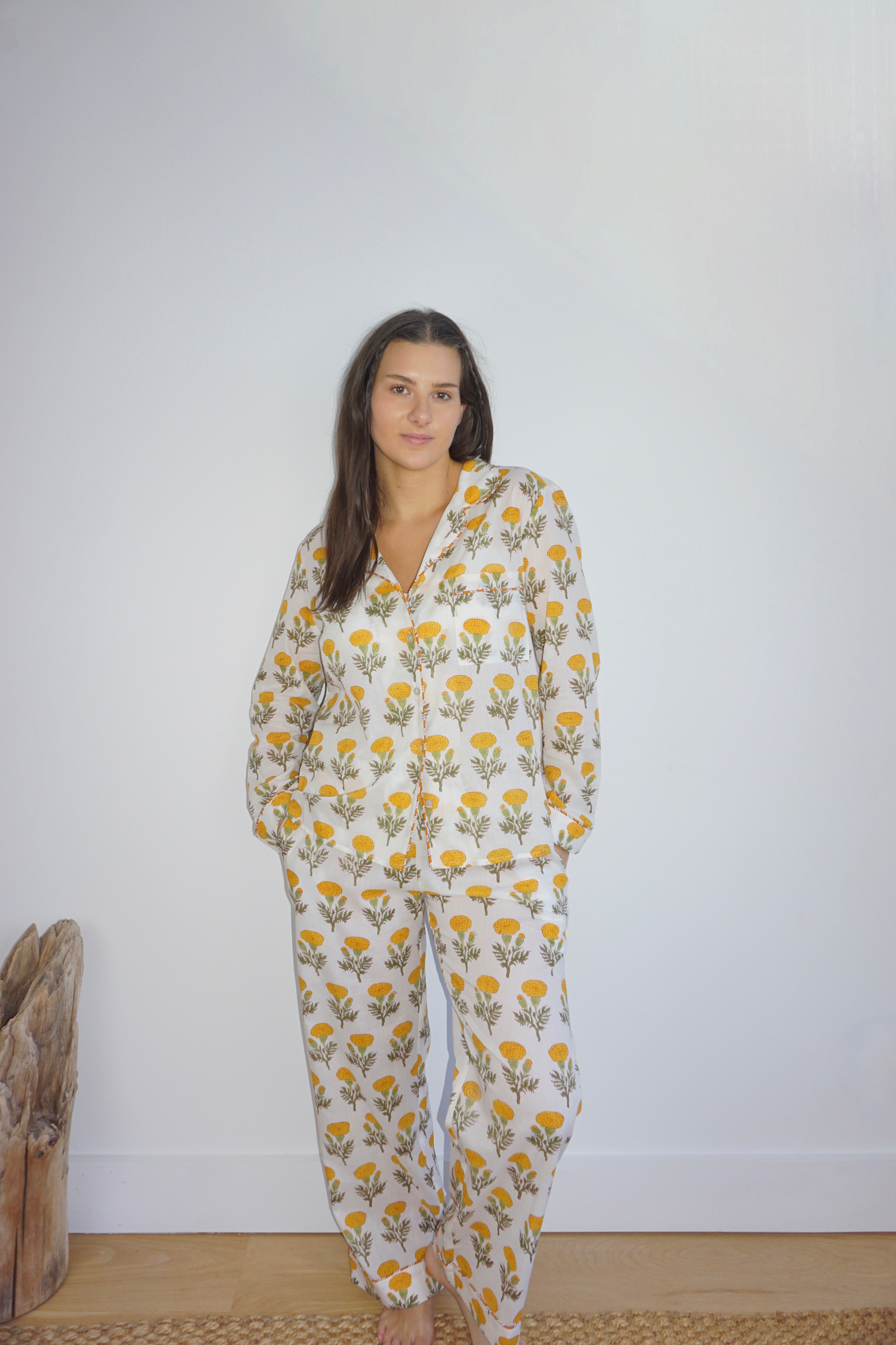 NIBI MTK Pajama Set - Long Sleeve Long Pant - Marigold