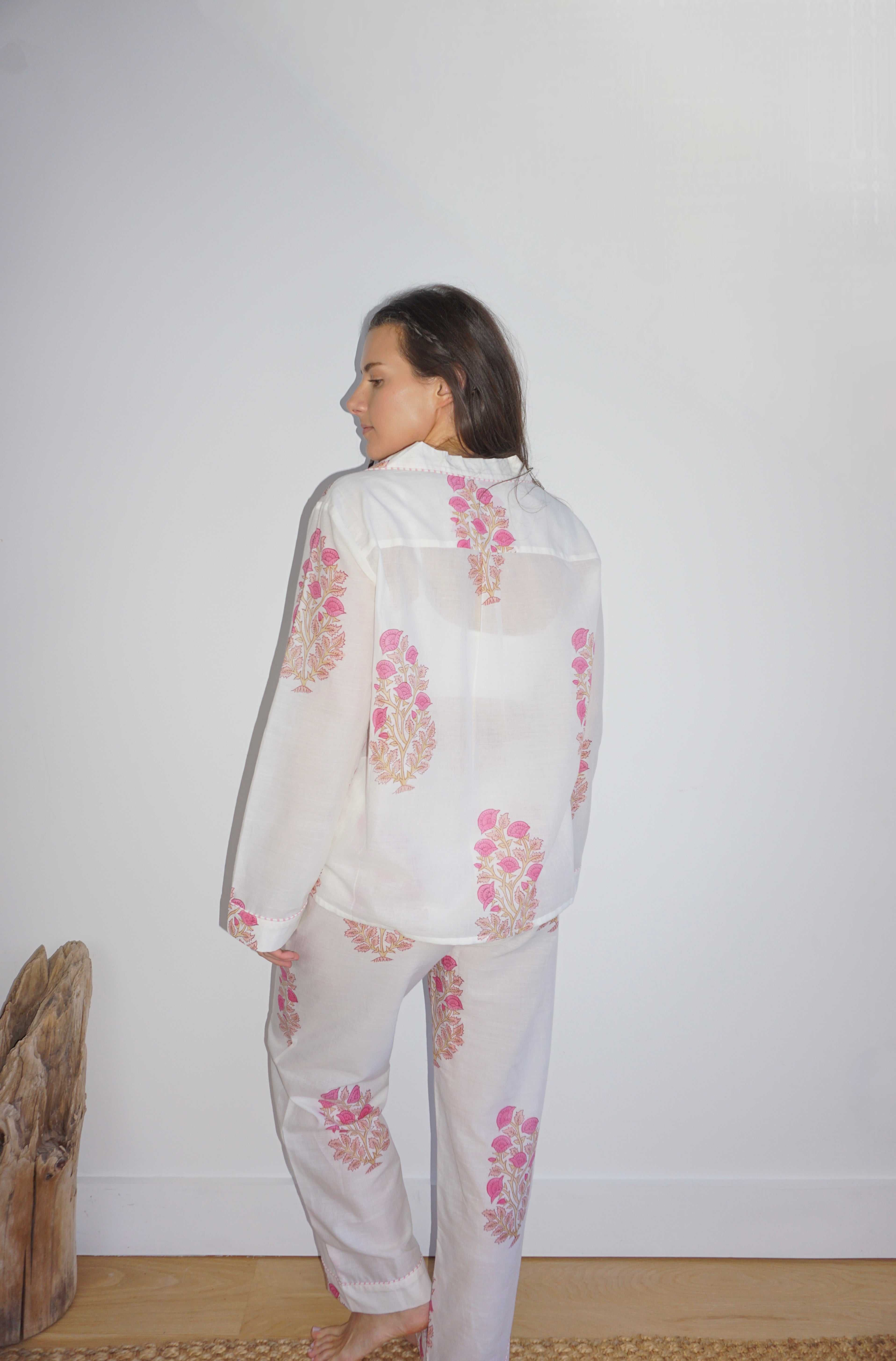 NIBI MTK Pajama Set - Long Sleeve Long Pant - Pink Peony