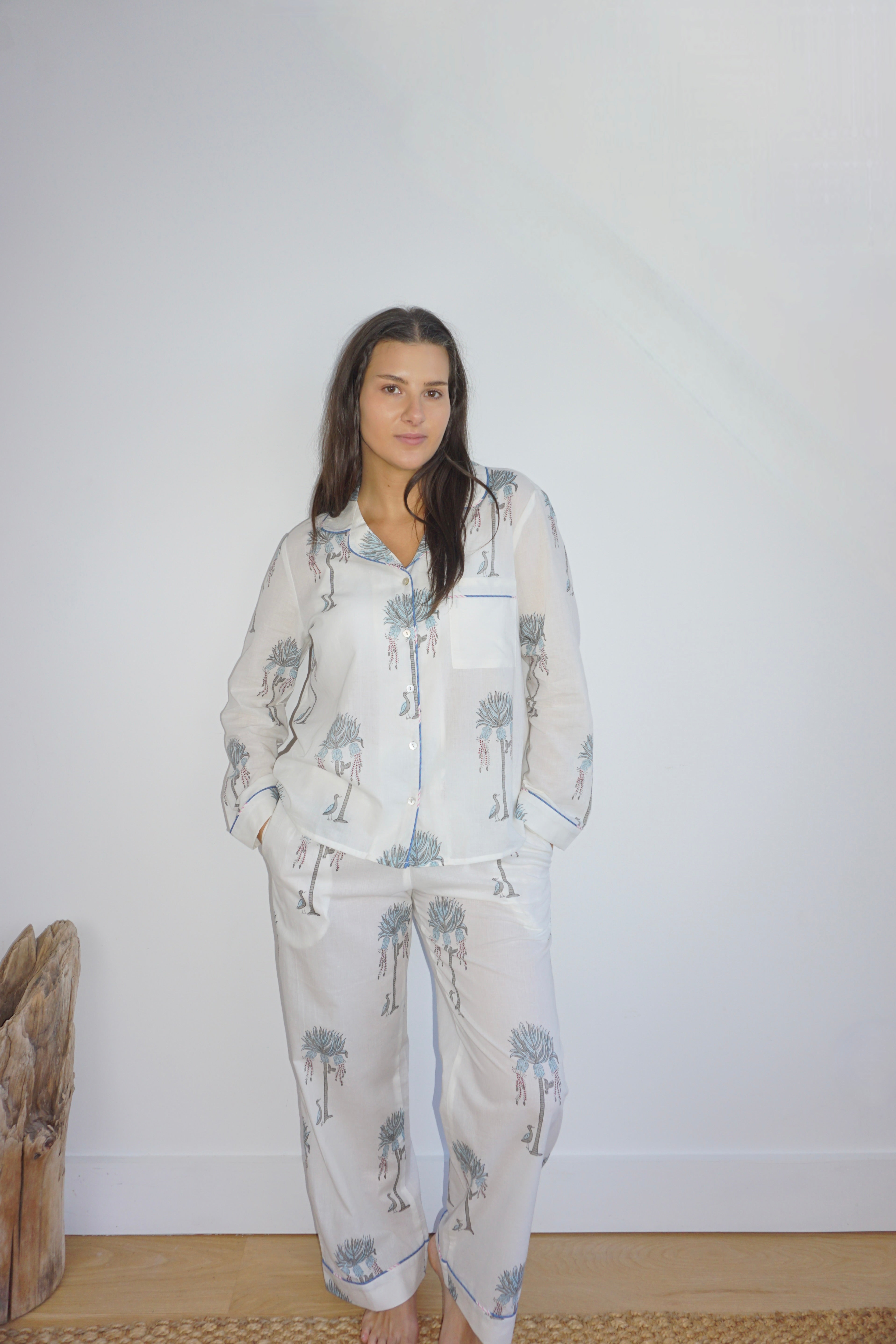 NIBI MTK Pajama Set - Long Sleeve Long Pant - Princess Palm