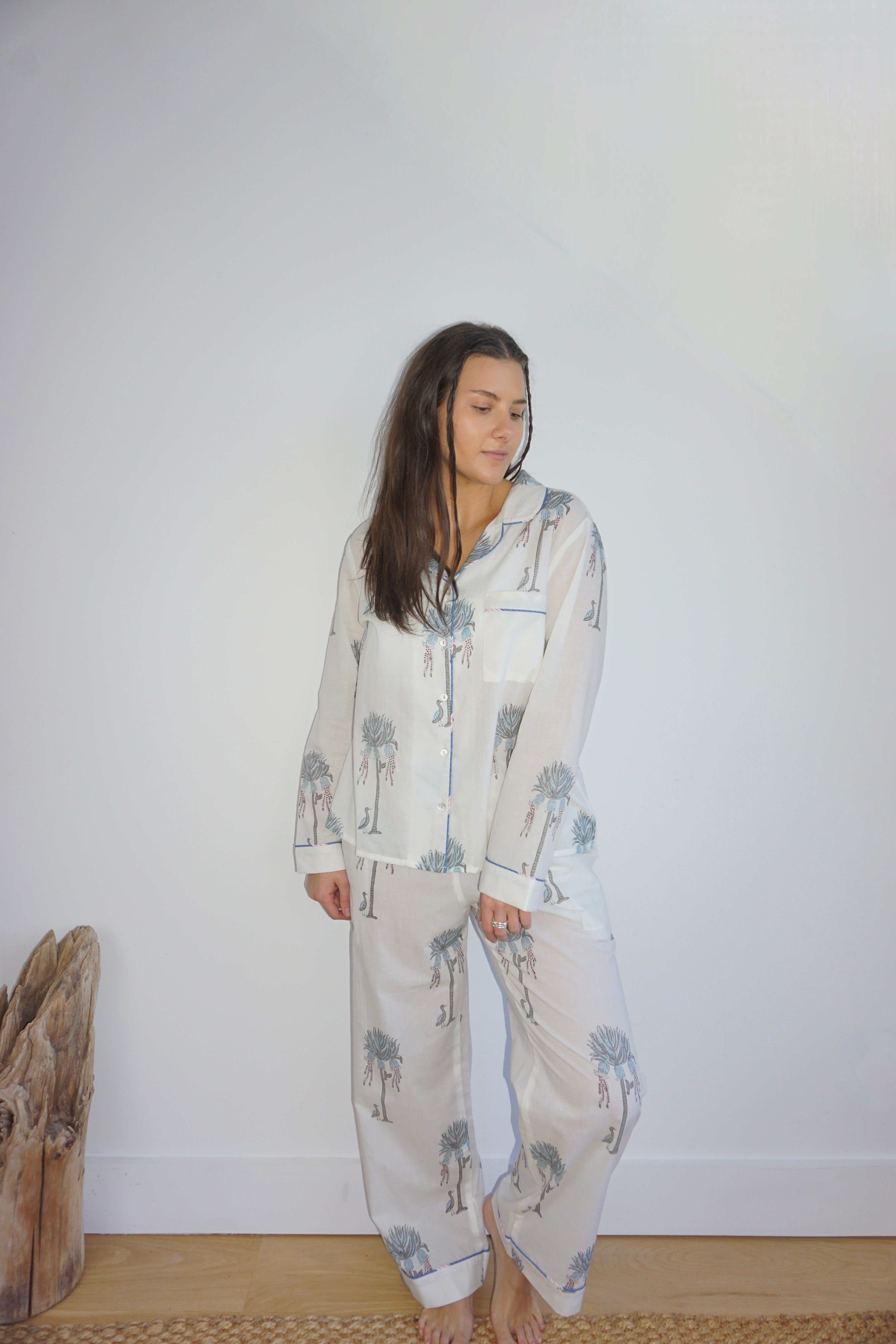 NIBI MTK Pajama Set - Long Sleeve Long Pant - Princess Palm
