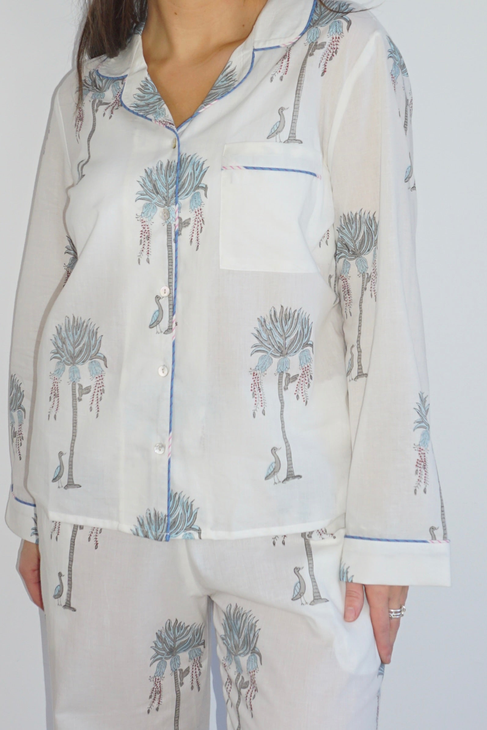 NIBI MTK Pajama Set - Long Sleeve Long Pant - Princess Palm