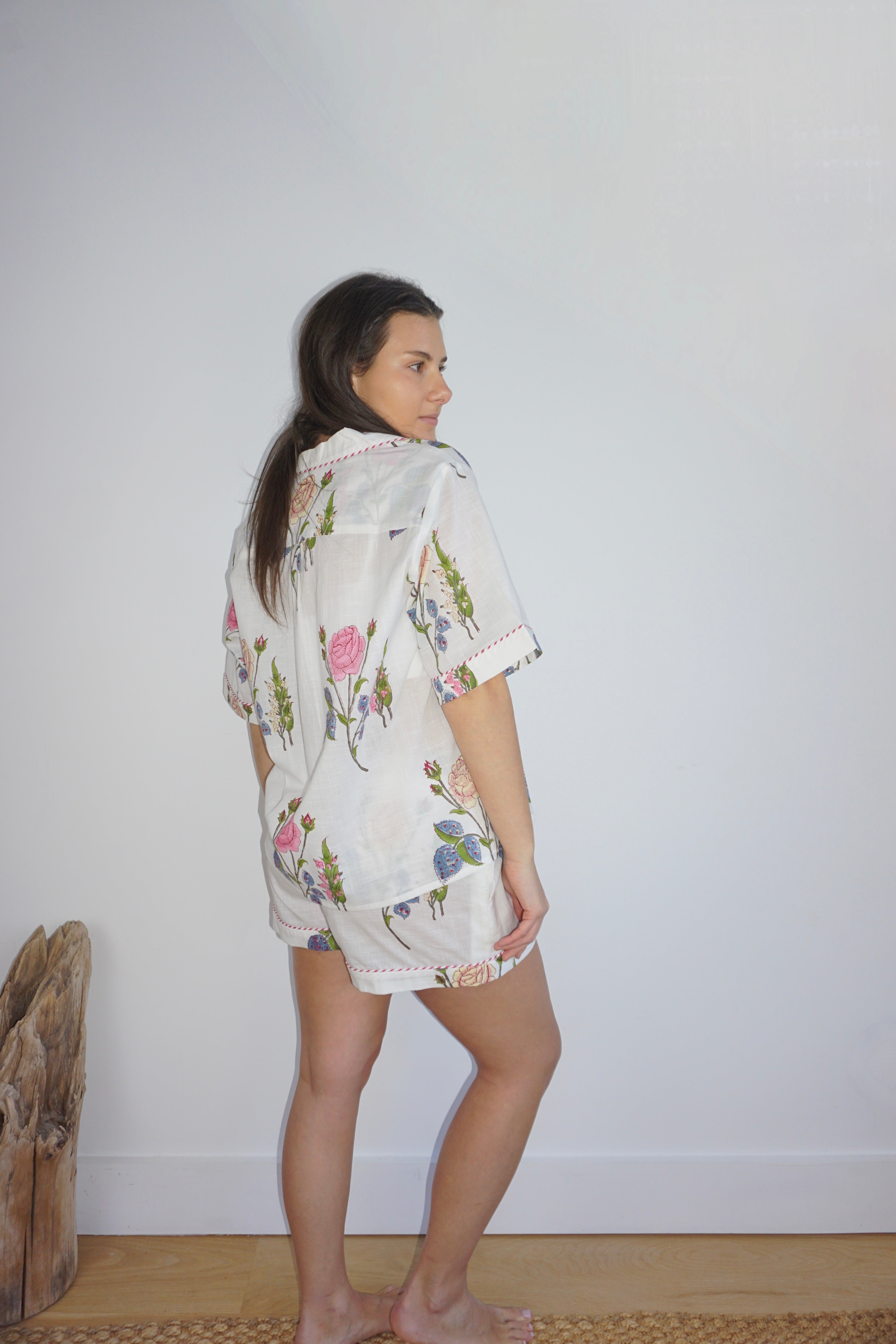NIBI MTK Pajama Set - Short Sleeve & Short - Multi Rosette