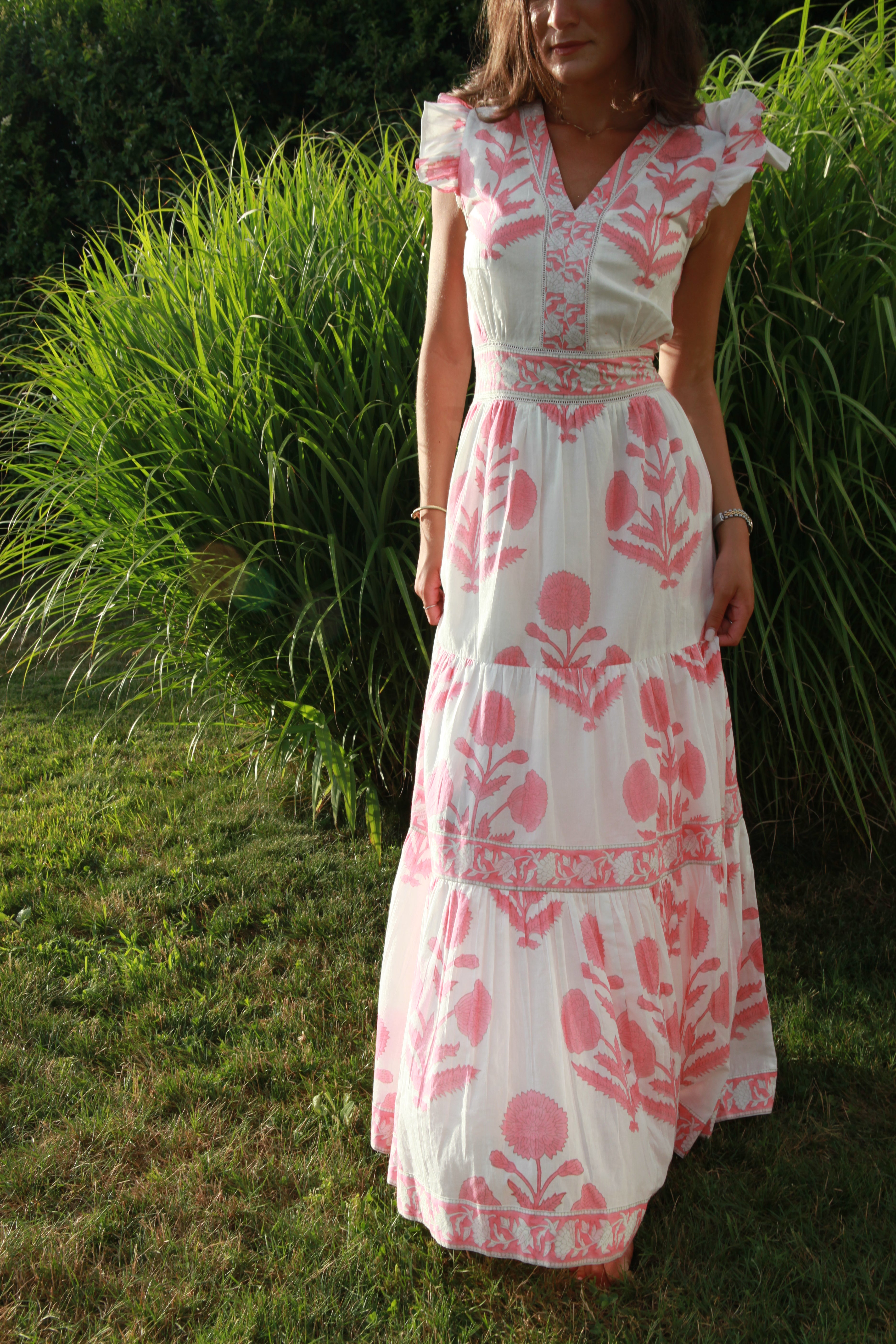 Percy Dress in Buta Pink