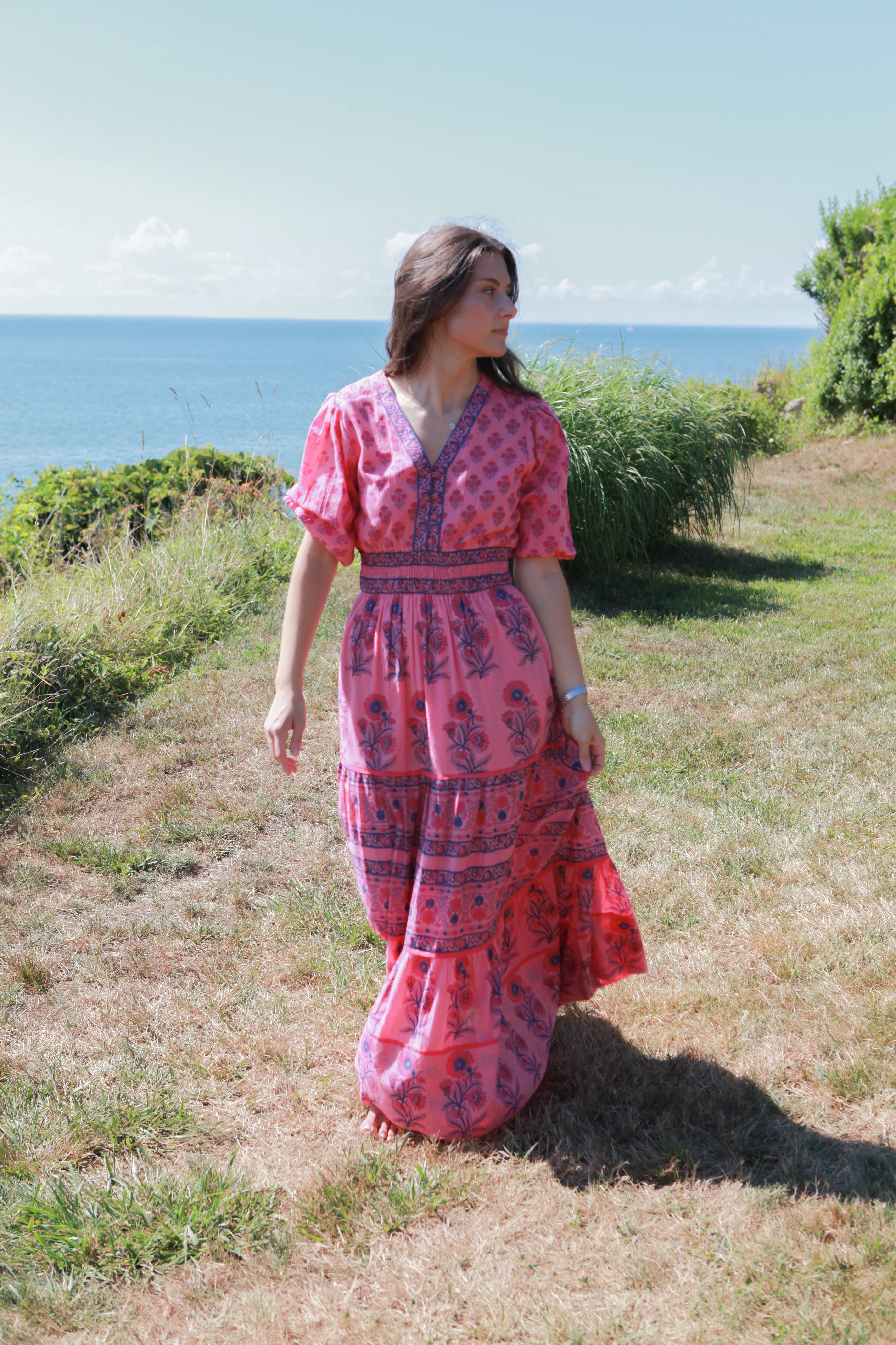 Alli Dress in Pink Sand