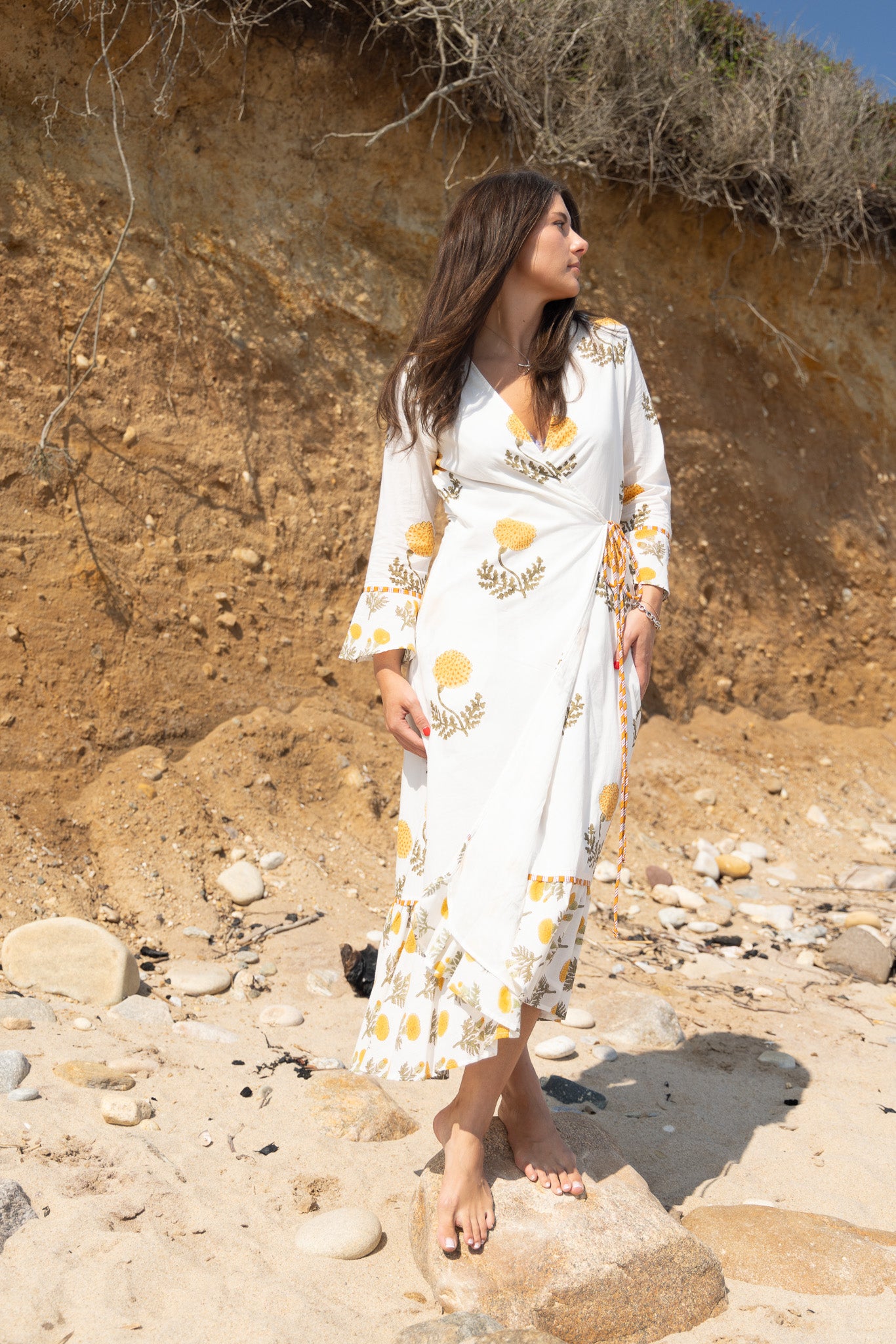 Rhode Wrap Dress - Marigold