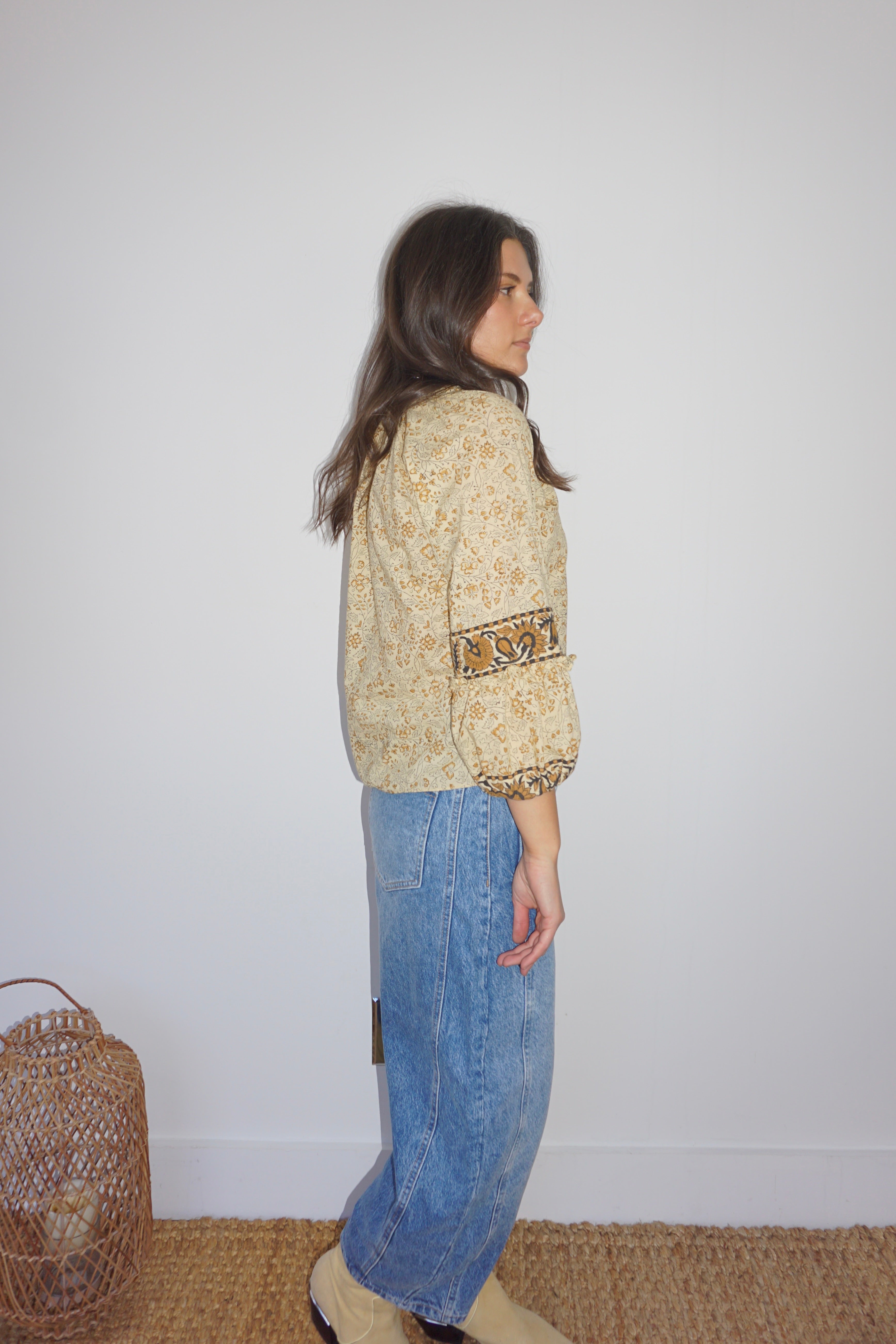 Riley Top in Black Jacobean
