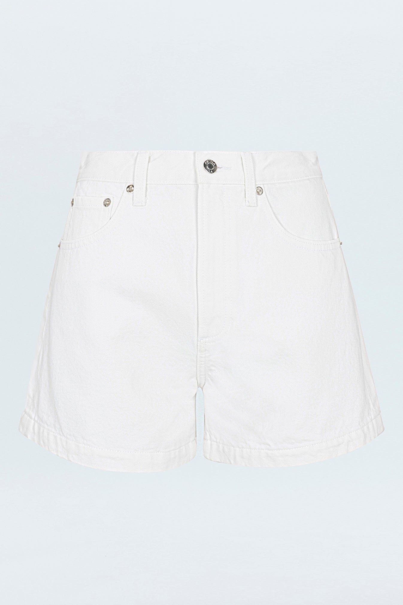 Saige High Rise A-line Short - Polished White