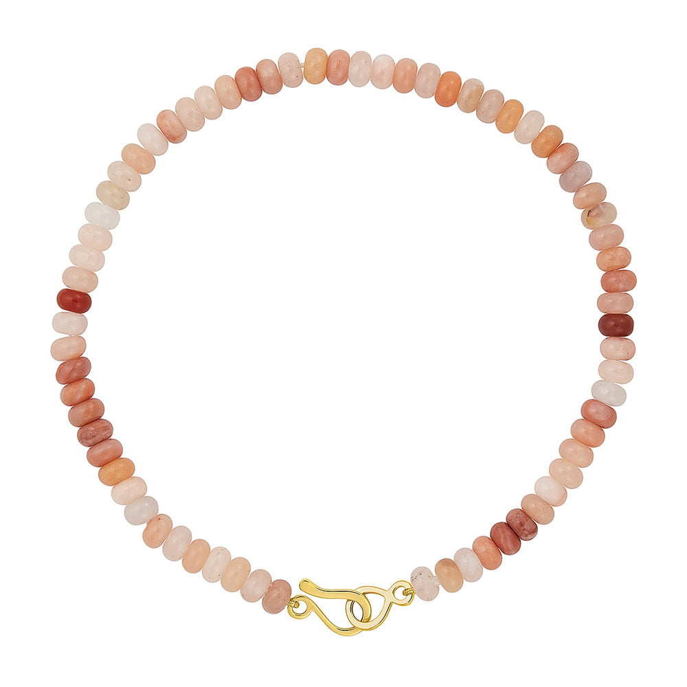 Sarah Pink Aventurine Necklace - Gold