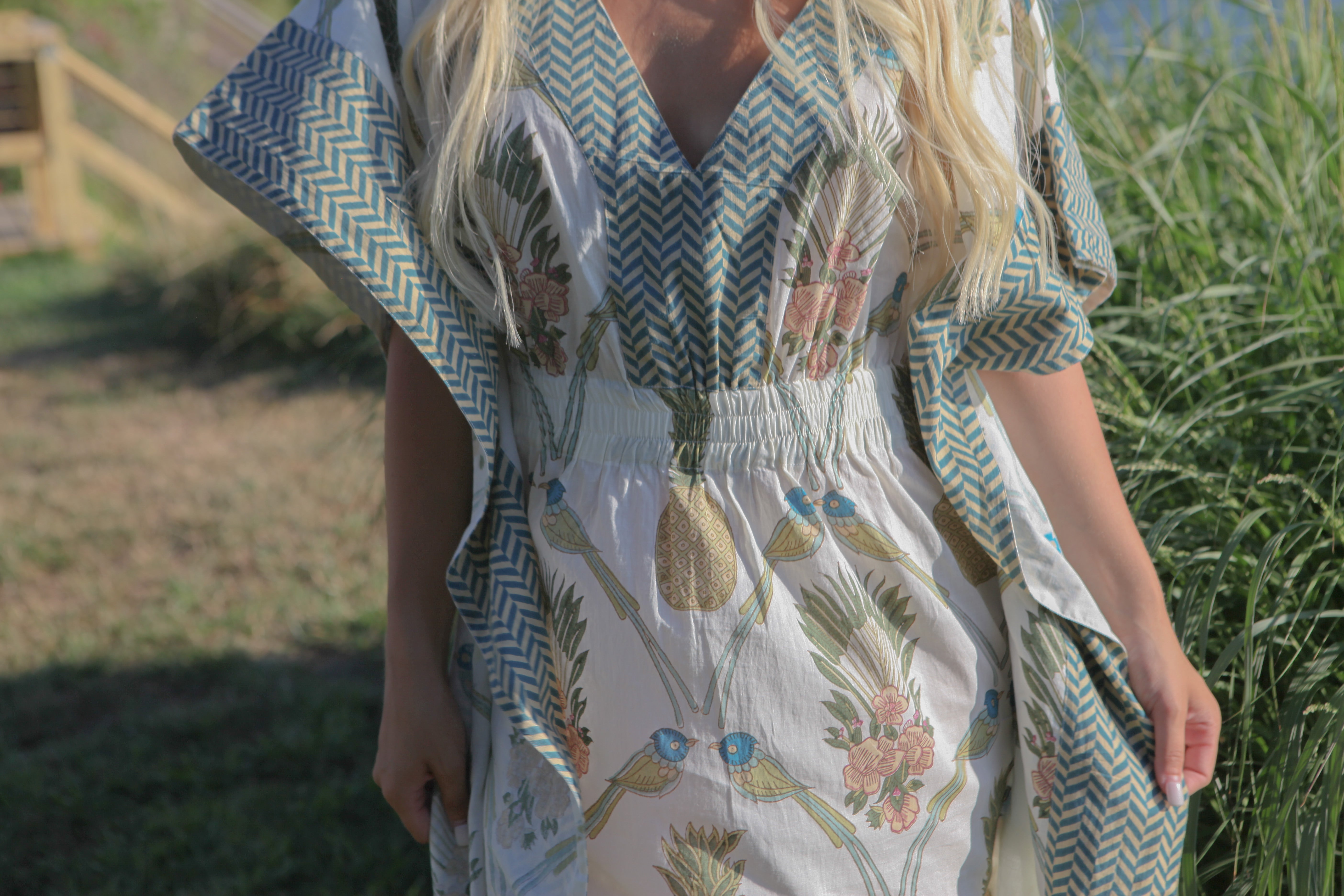 Santorini Kaftan in Royal Tropic