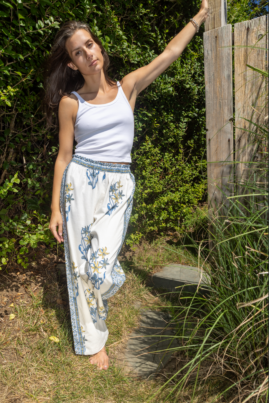 Debbie Beach Pant in Blue Lily