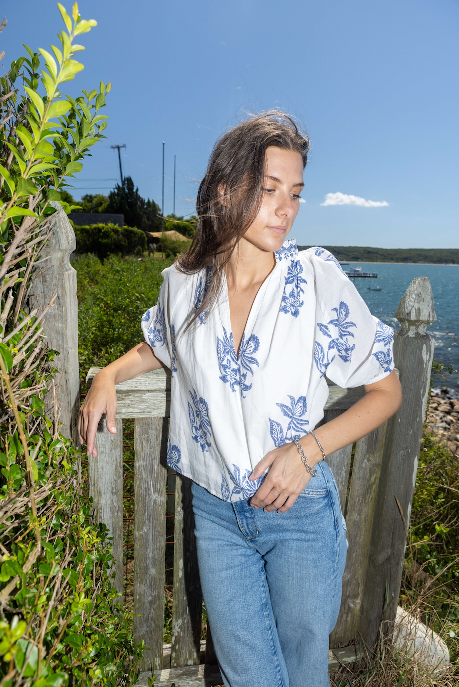 Charli Top in Seaside Bloom