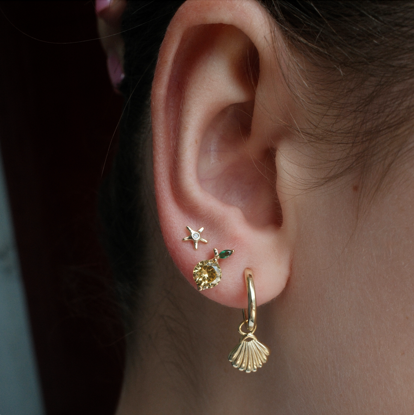 Seashell Ear Huggies