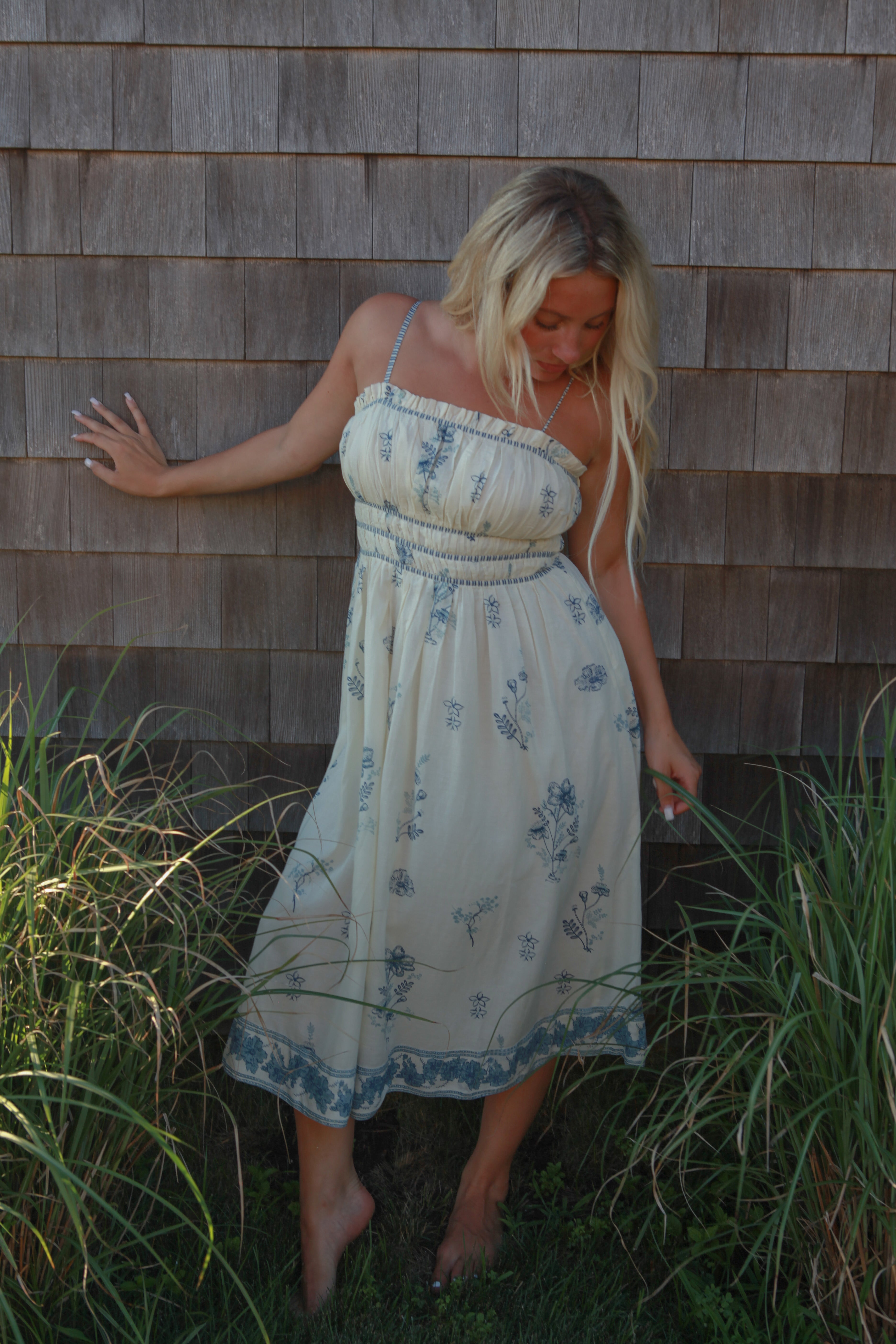 Dottie Midi Dress in Sea Spray Floral