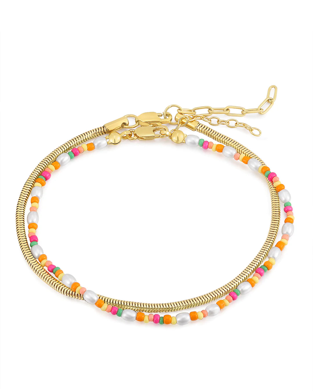 LUV AJ The Lahaina Pearl Anklet Set
