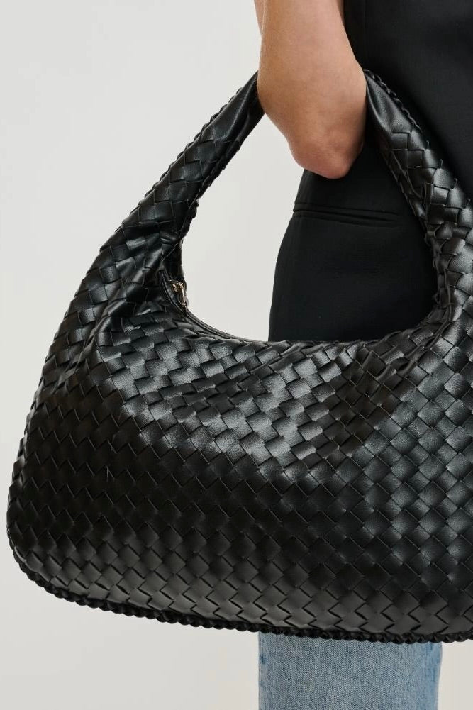 Victoria Woven Hobo Bag