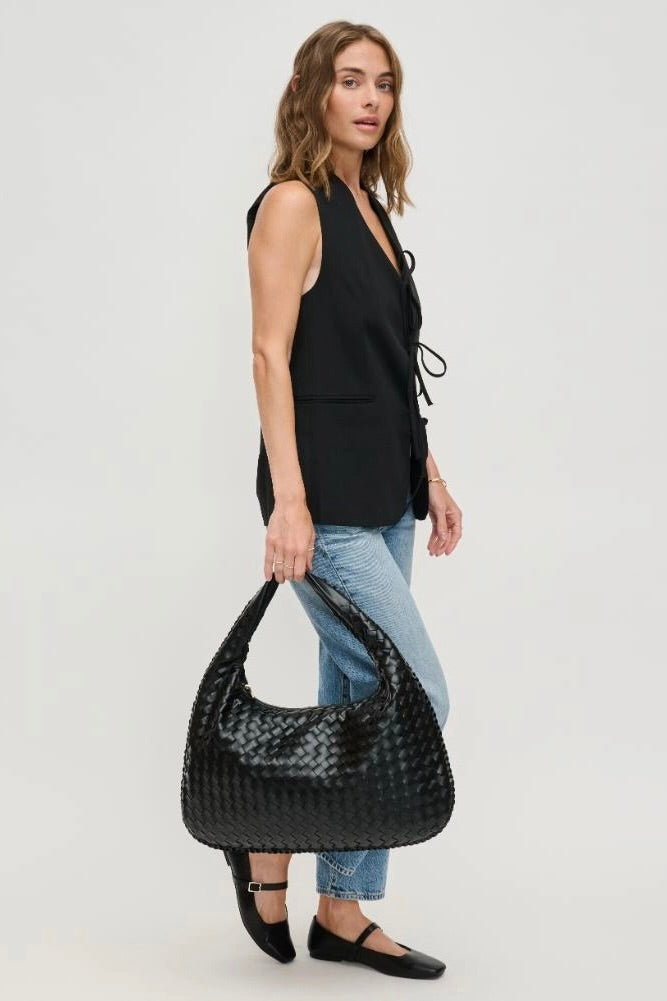 Victoria Woven Hobo Bag