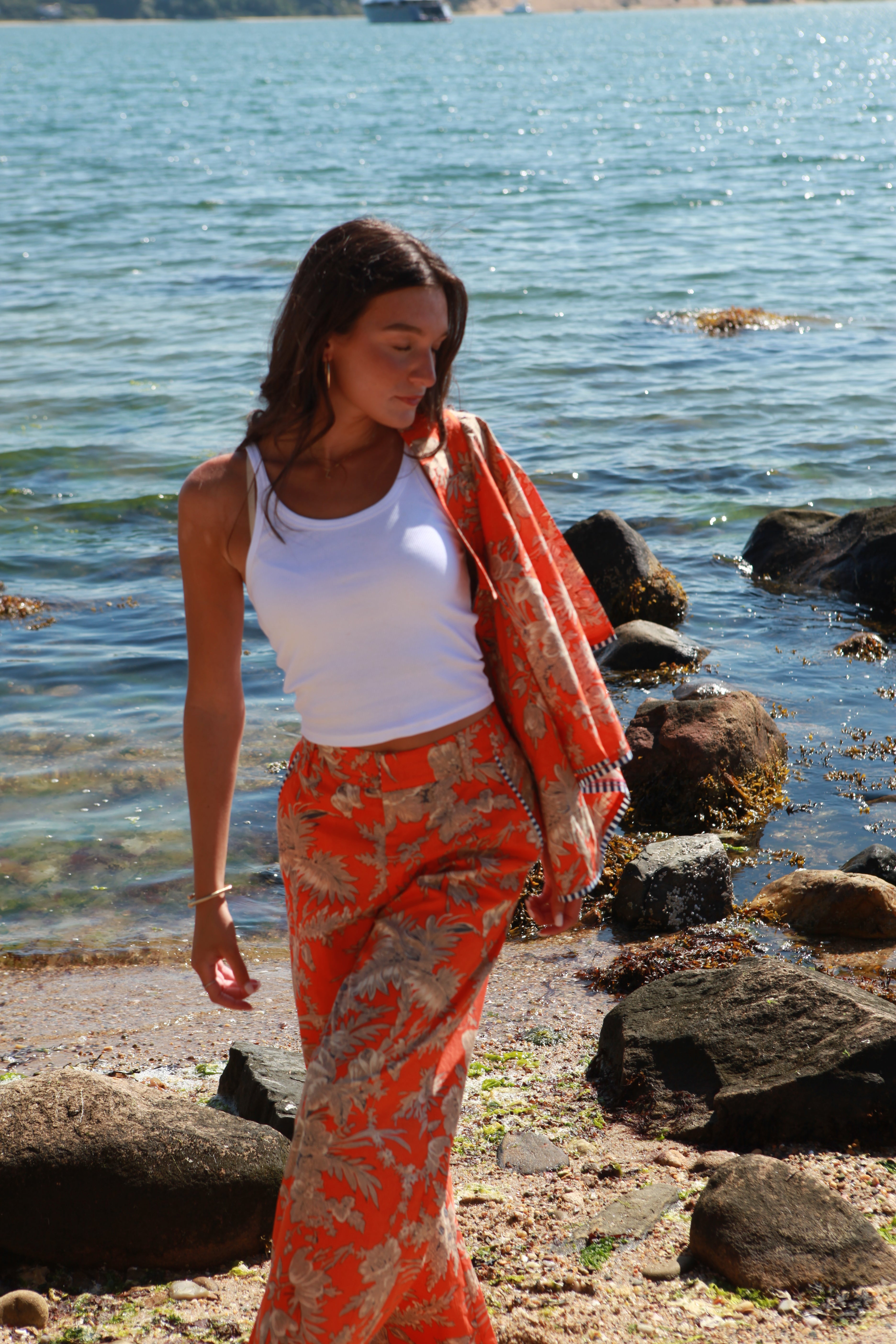 Edison Pant in Tangerine Mirage