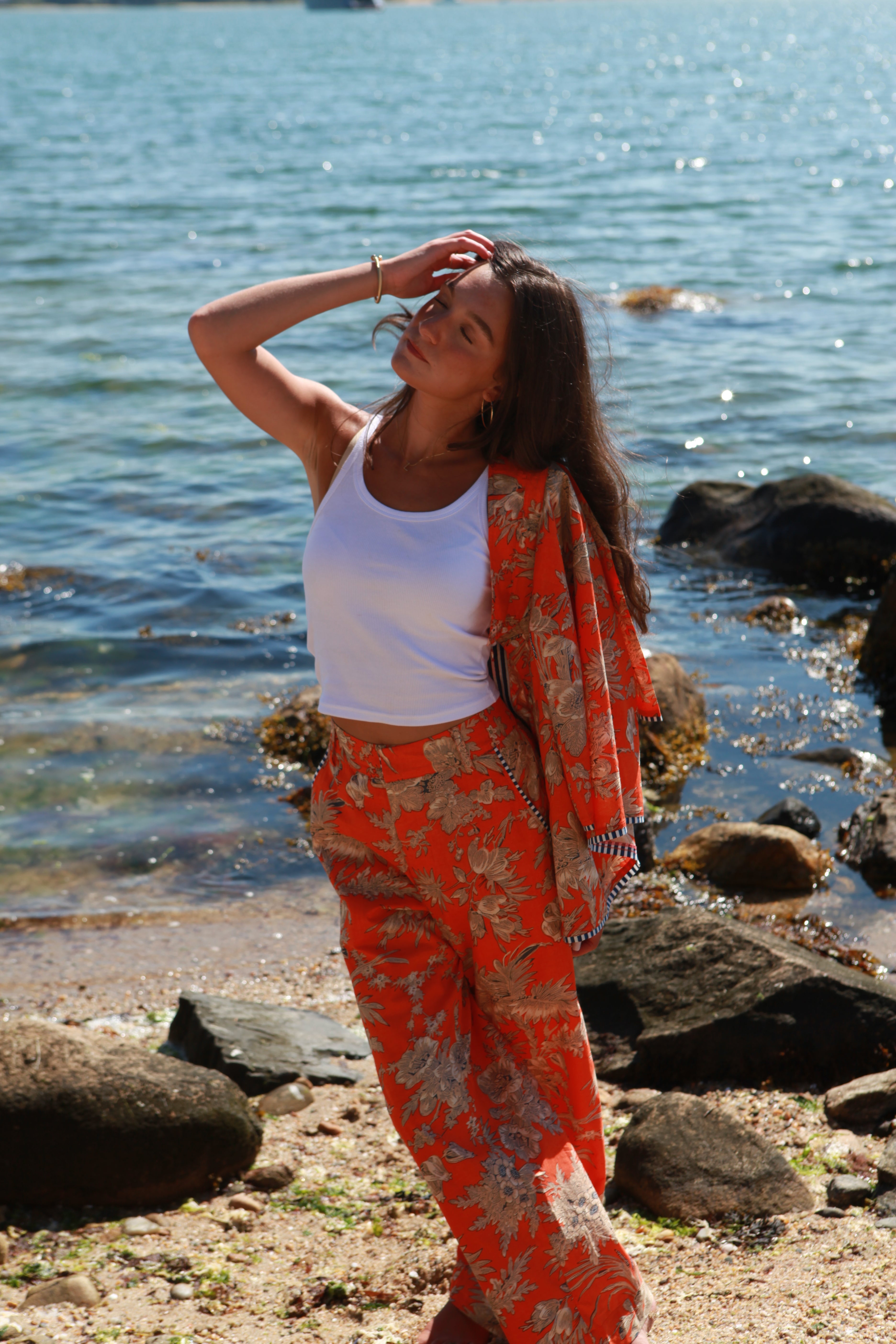 Edison Pant in Tangerine Mirage