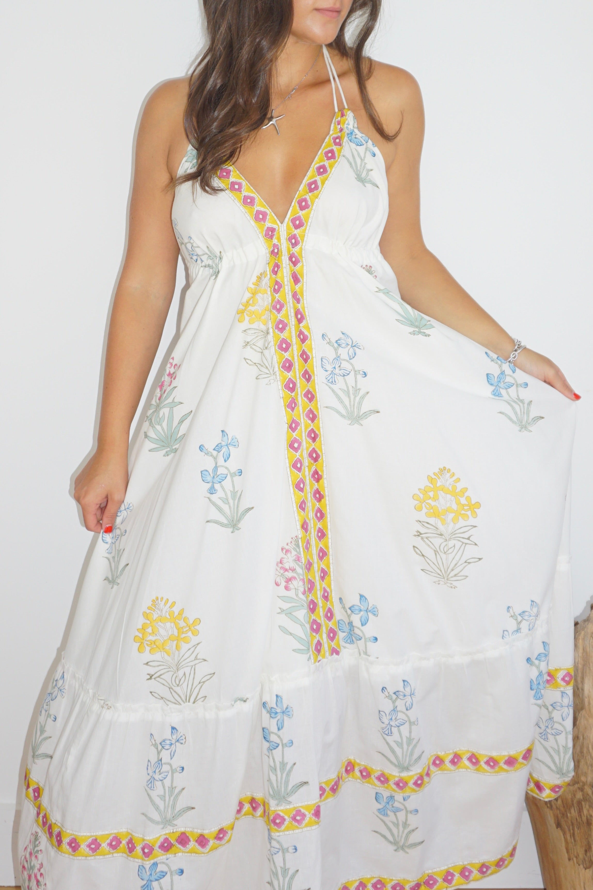 NIBI NTK Ziggy Halter Dress - Mixed Print Floral