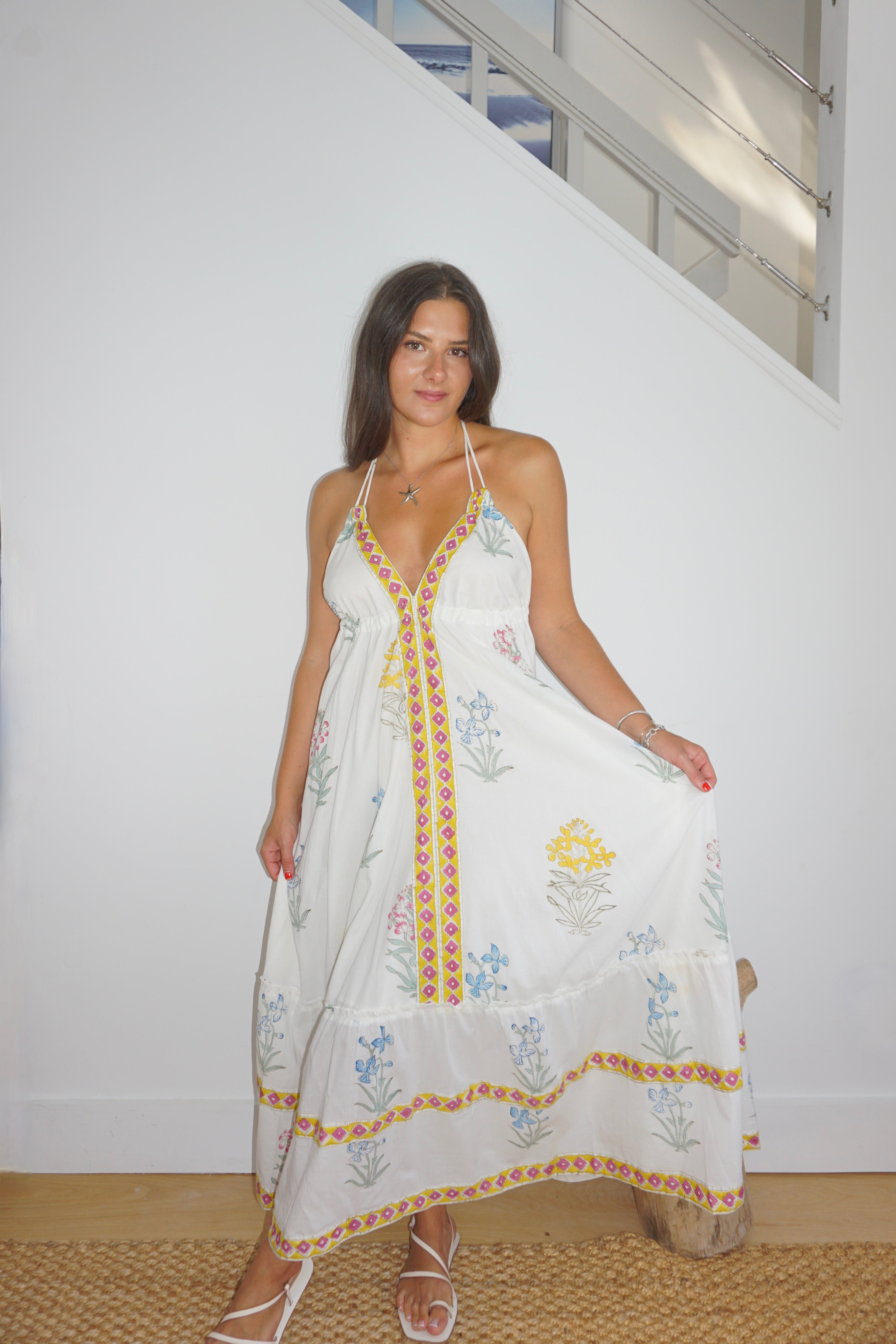 NIBI NTK Ziggy Halter Dress - Mixed Print Floral