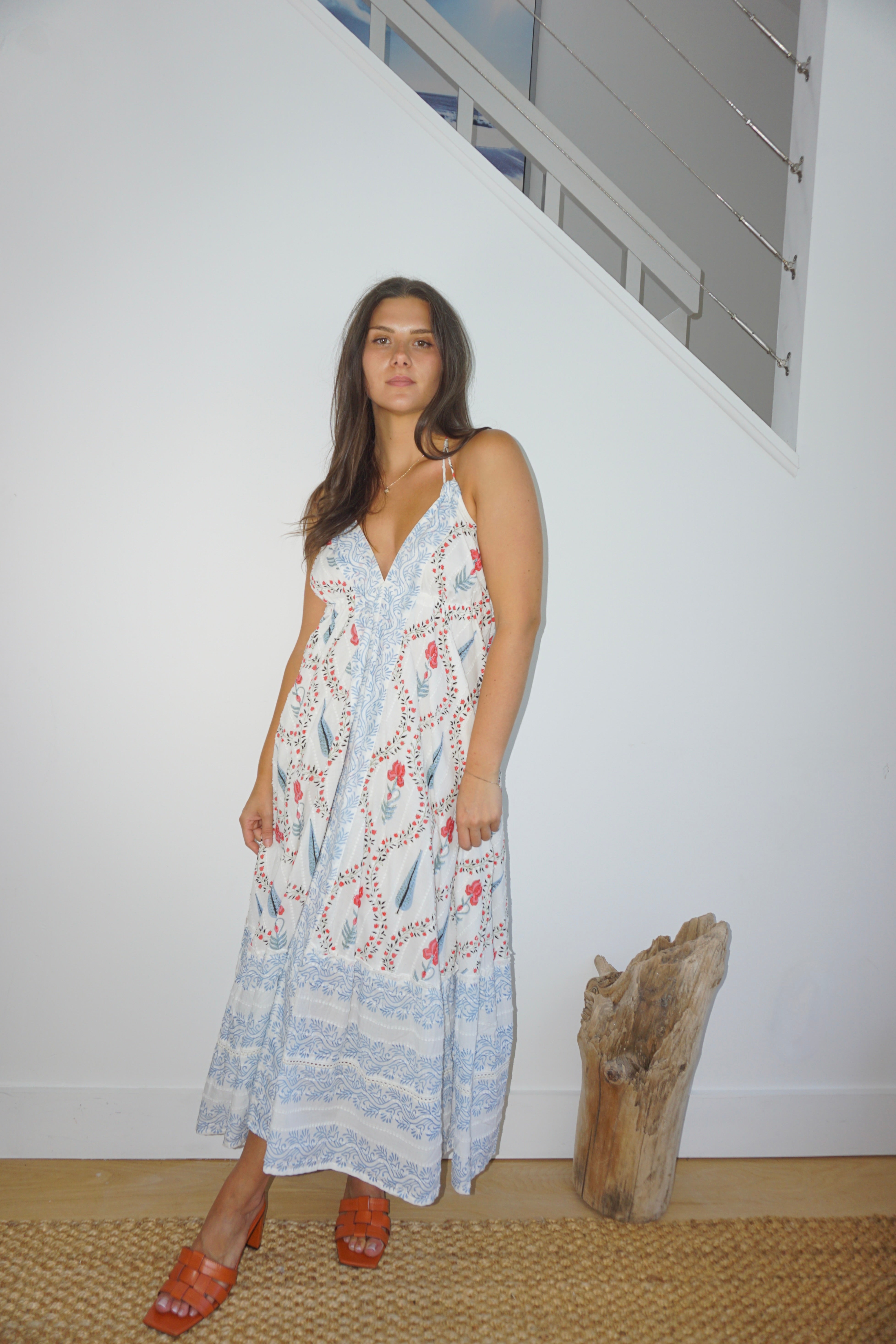 NIBI MTK Ziggy Halter Dress - Vineyard Floral
