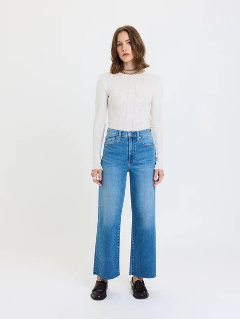 Pleaser High Rise Wide Ankle Jean