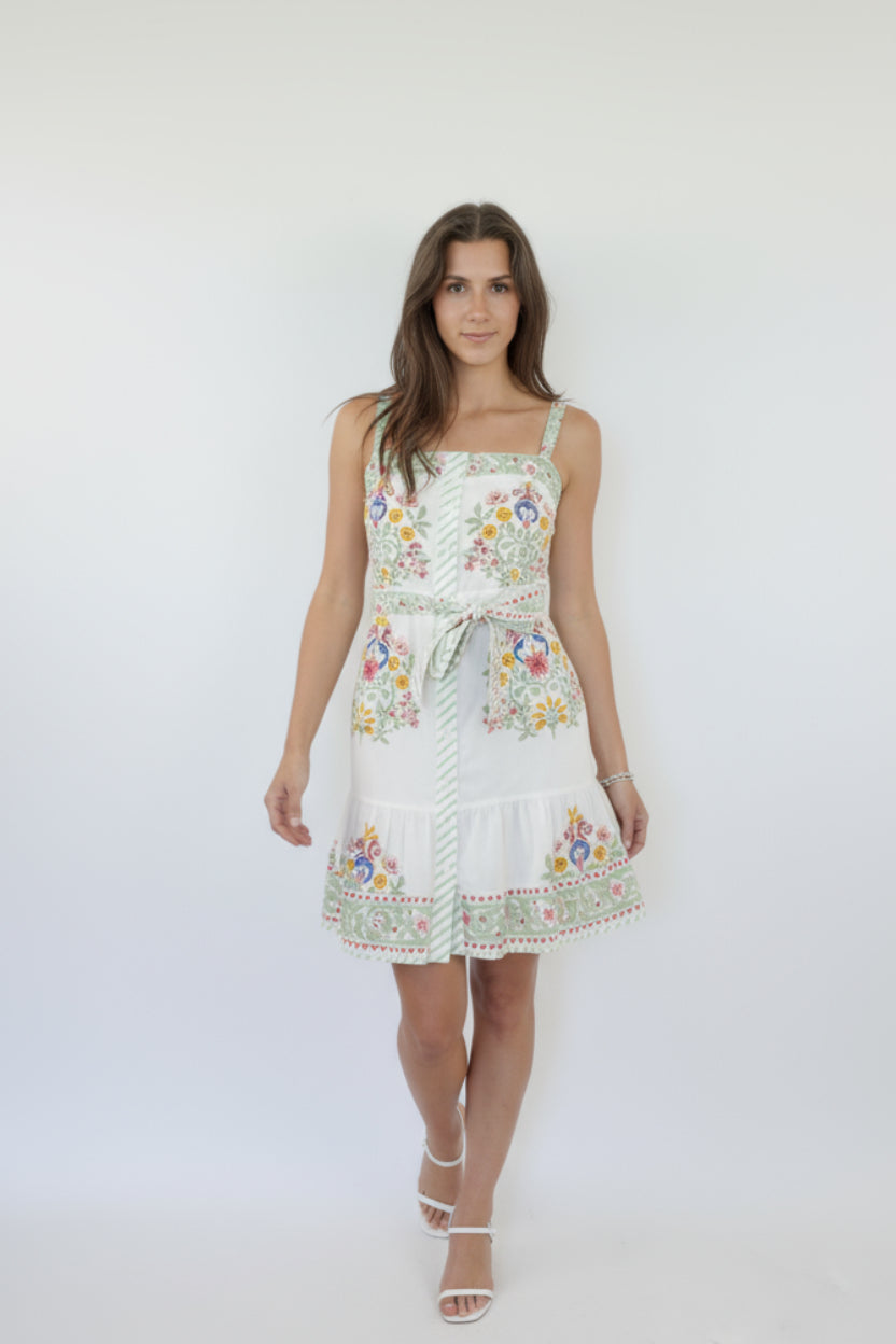 Collette Dress in Dune Garden