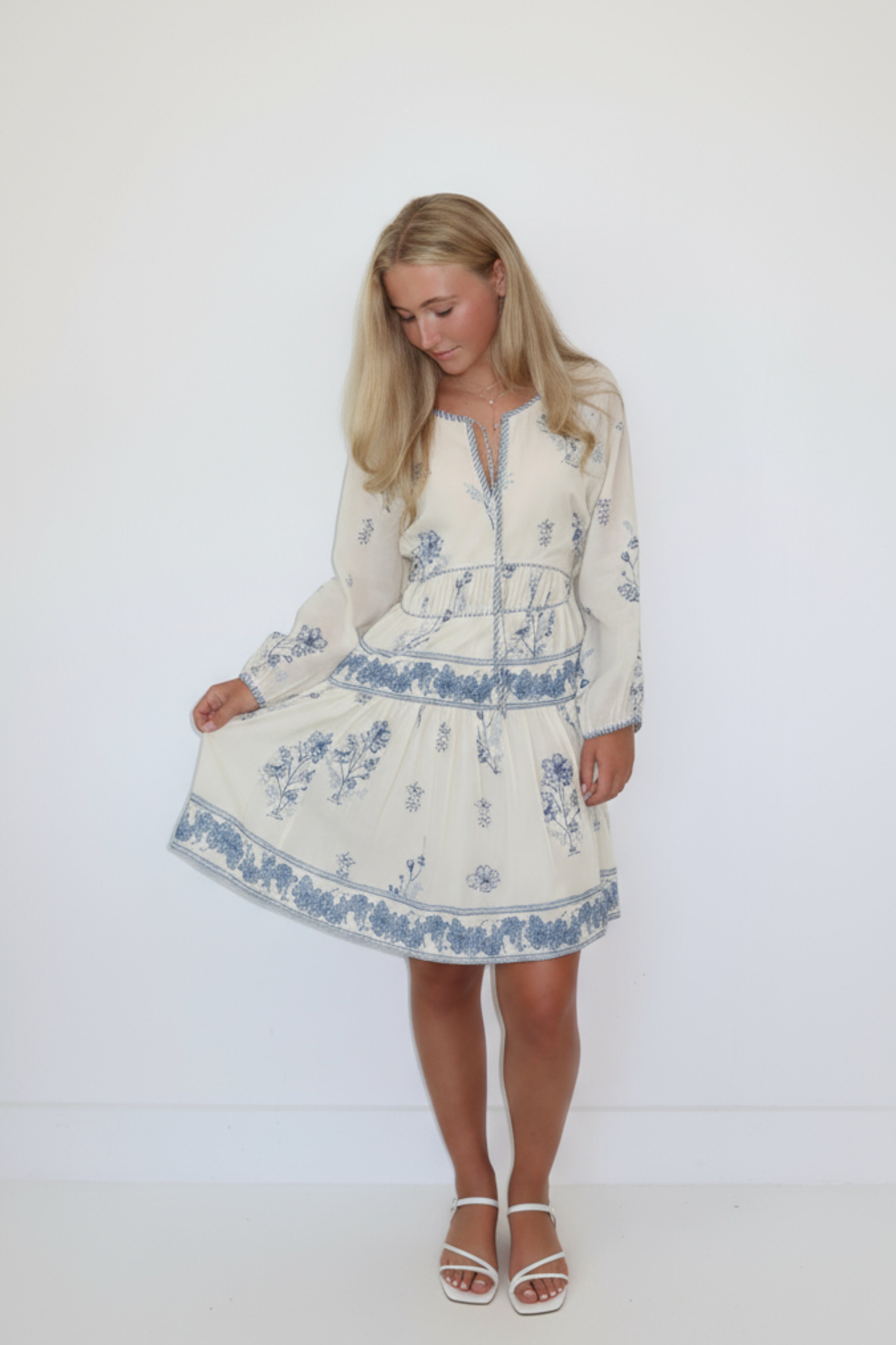 Primrose Mini Dress in Sea Spray Floral
