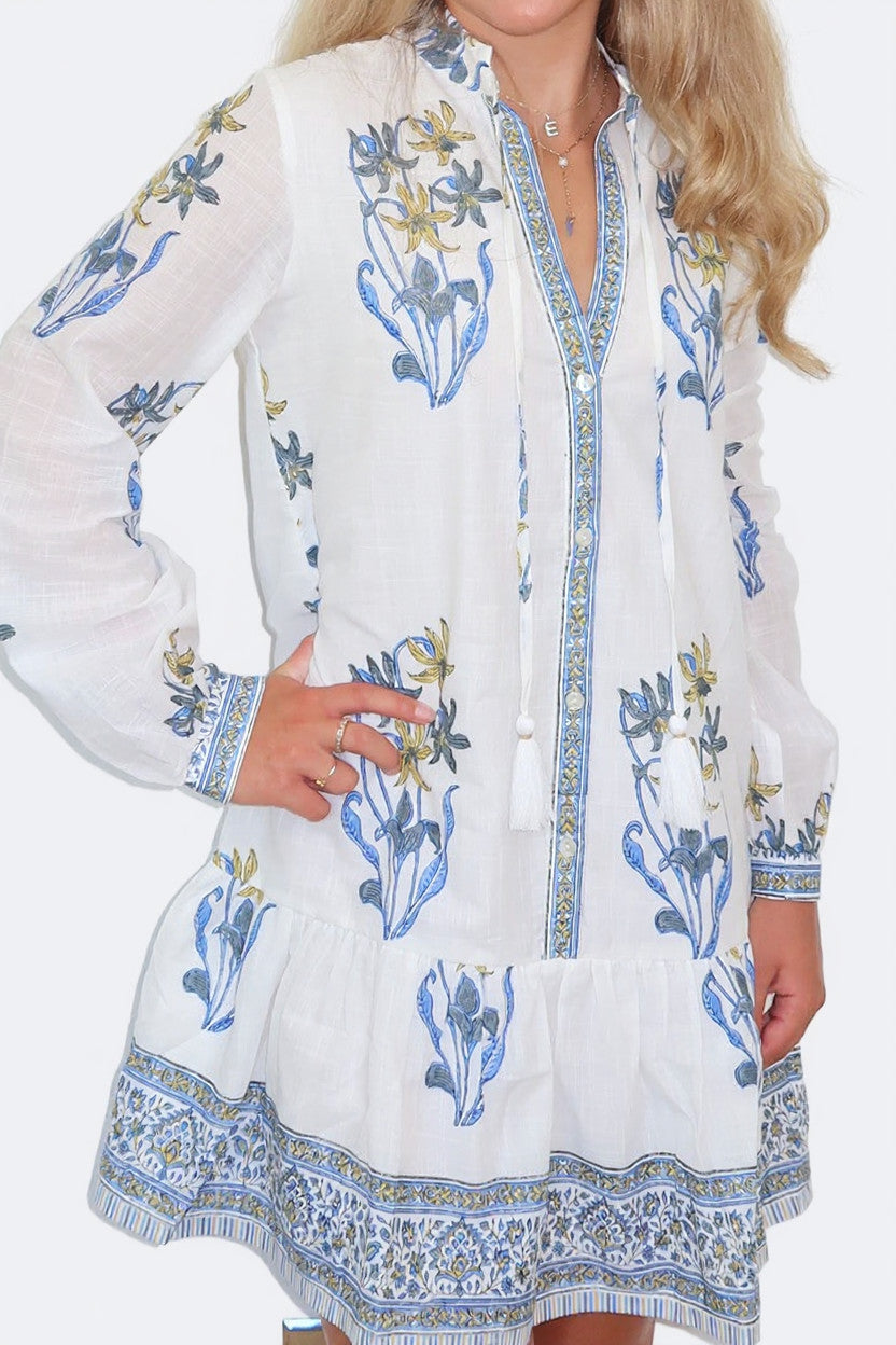 Carrie Dress in Blue Lily