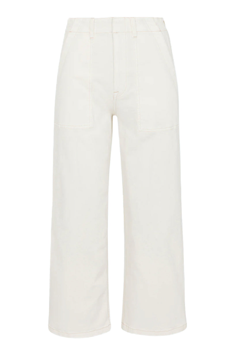 Sophia Wide Leg Utility Pant - Le Blanc