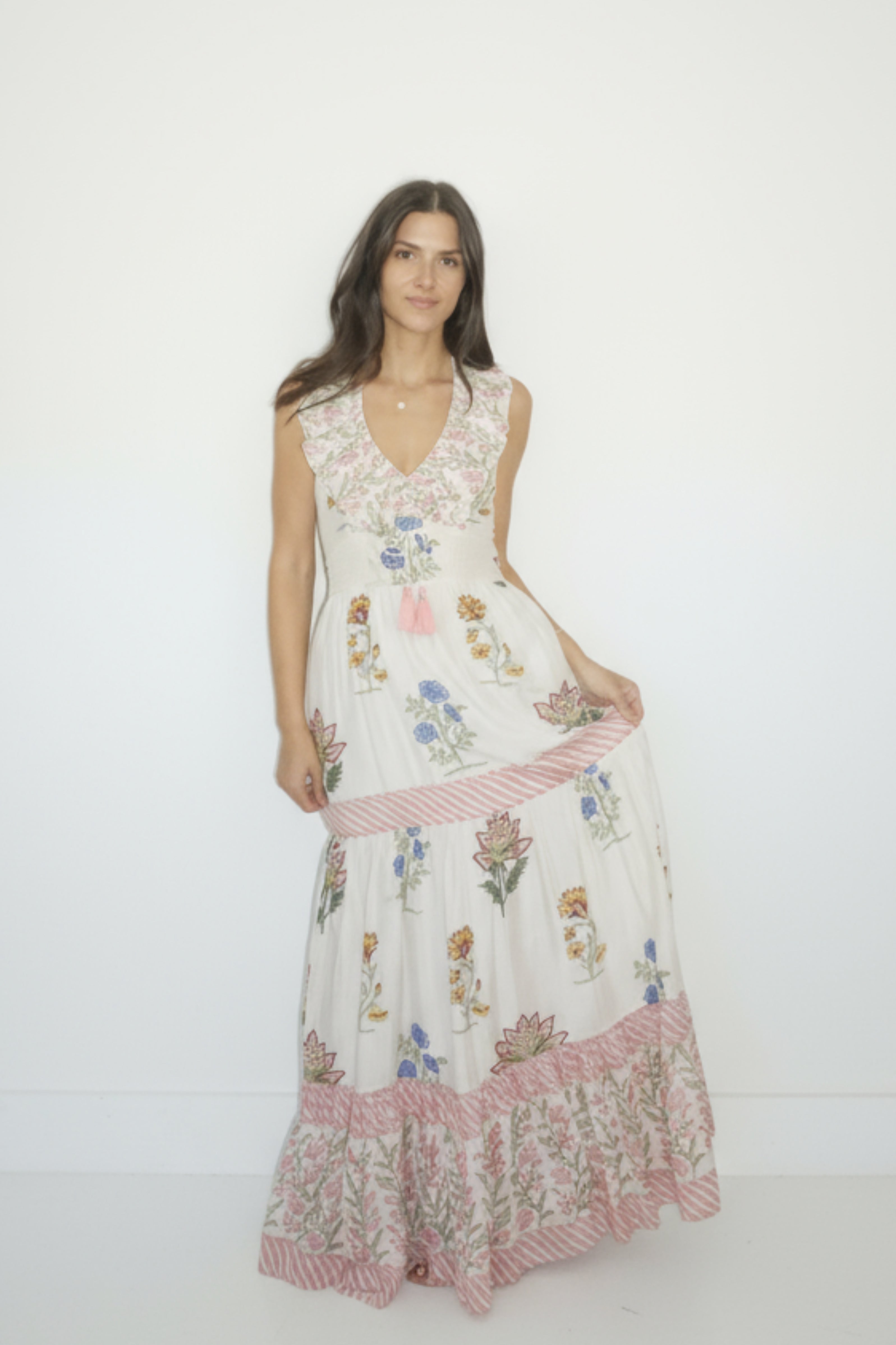 Bella Halter Maxi Dress in Wanderwild